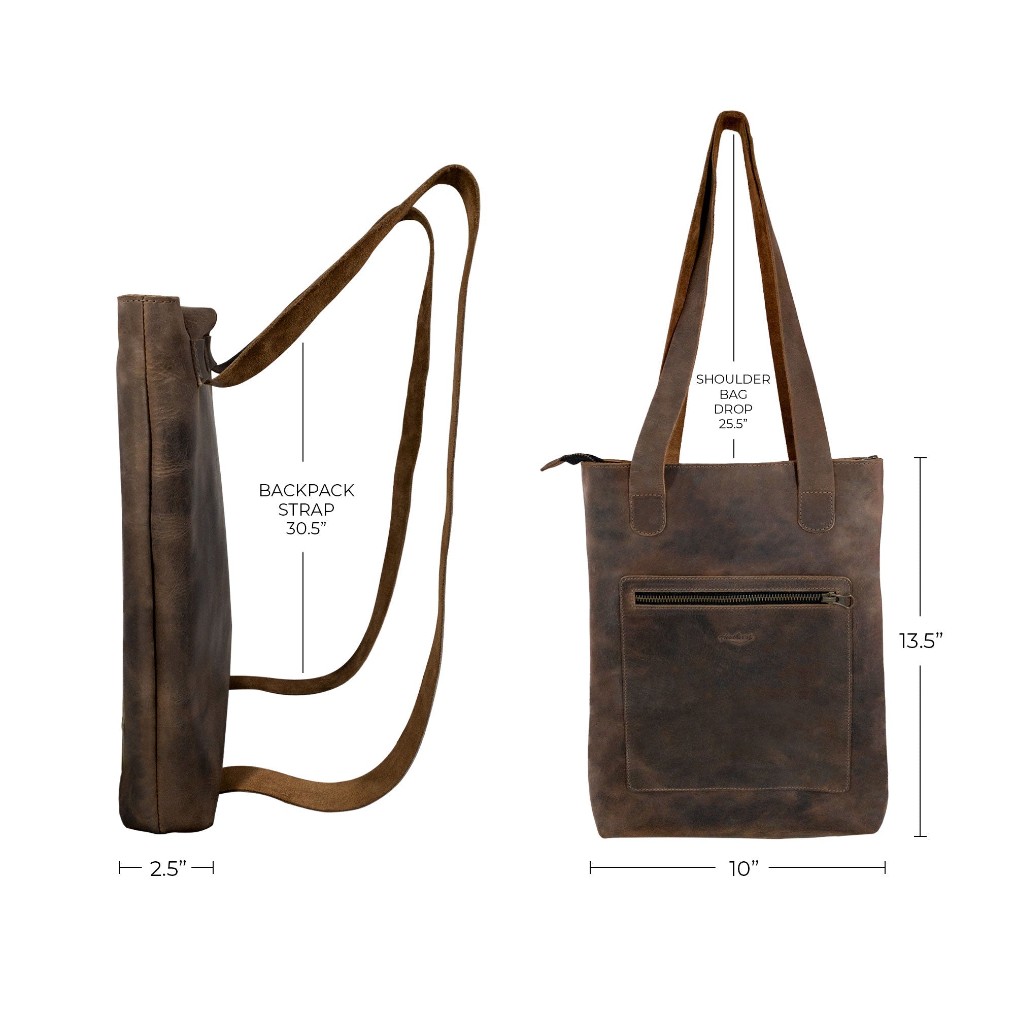 Convertible Backpack to Tote Bag - Stockyard X 'The Leather Store'