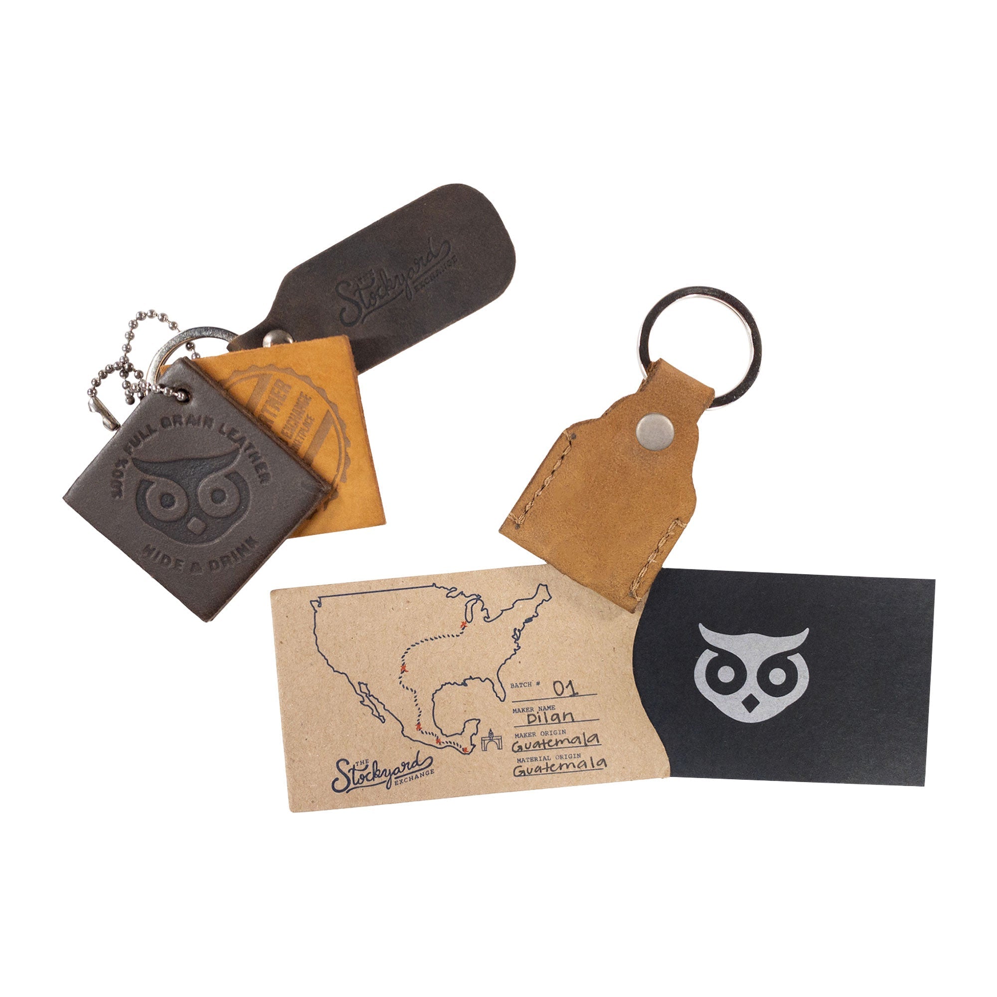Hide & Drink Key Holder in a distinct olive green leather, crafted for durability and style. This Key Holder is an essential Keychain Organizer and emergency coin pouch, made from premium Full Grain Leather. Artisan-crafted in La Antigua Guatemala & Oaxaca Mexico, representing small batch quality.