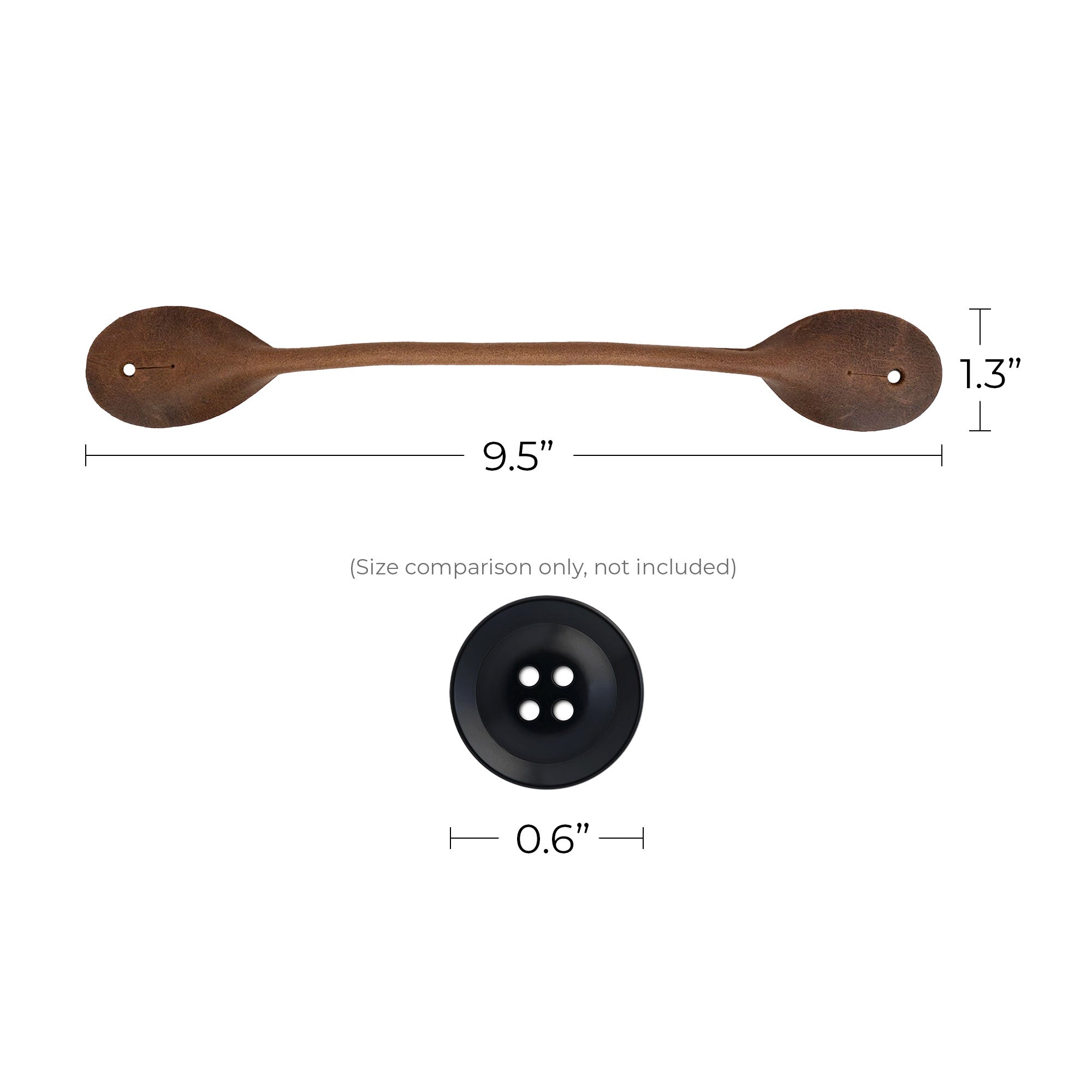 Set of 3 Rounded Button End Attachments for Suspenders - Stockyard X 'The Leather Store'