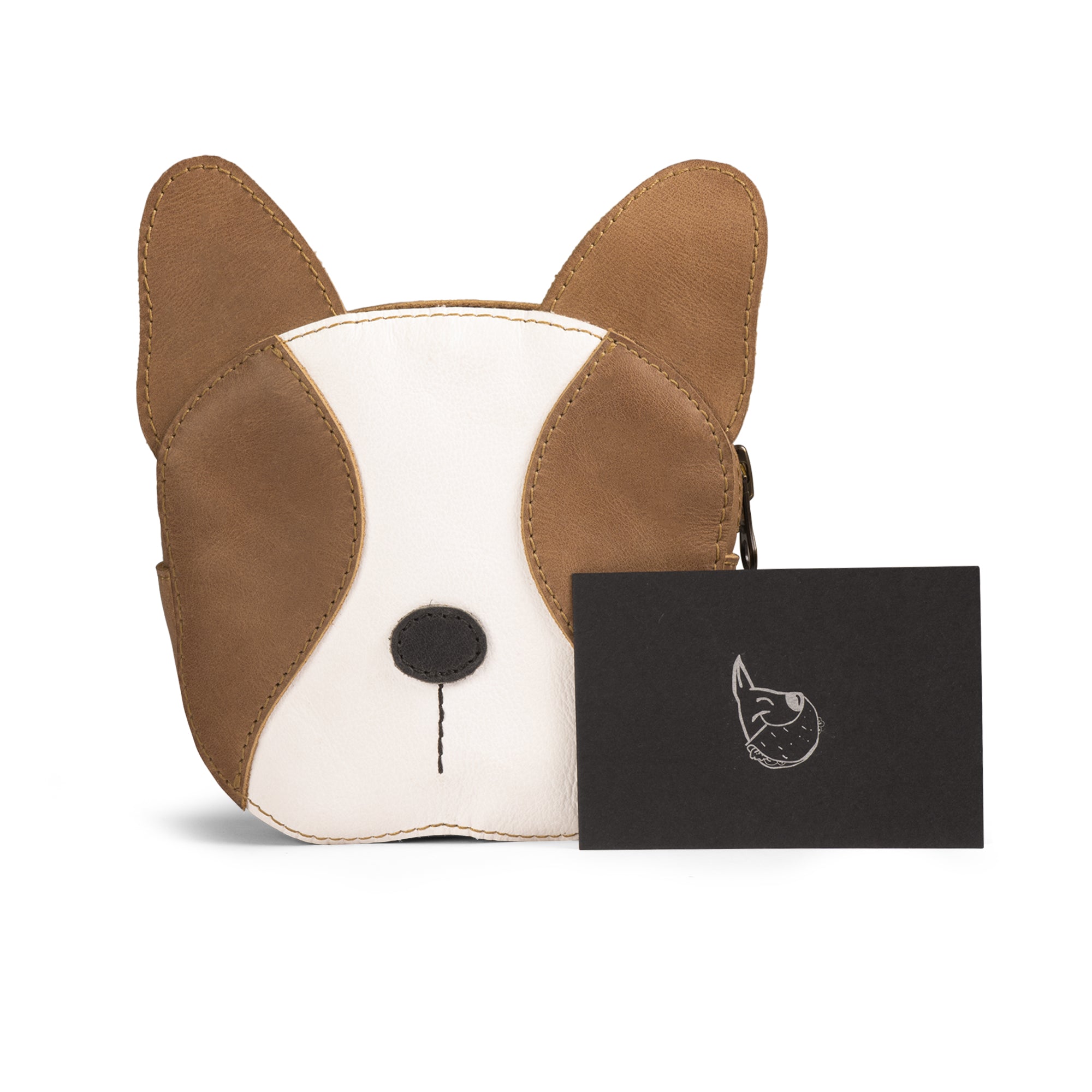 Leather French Bulldog Wallet