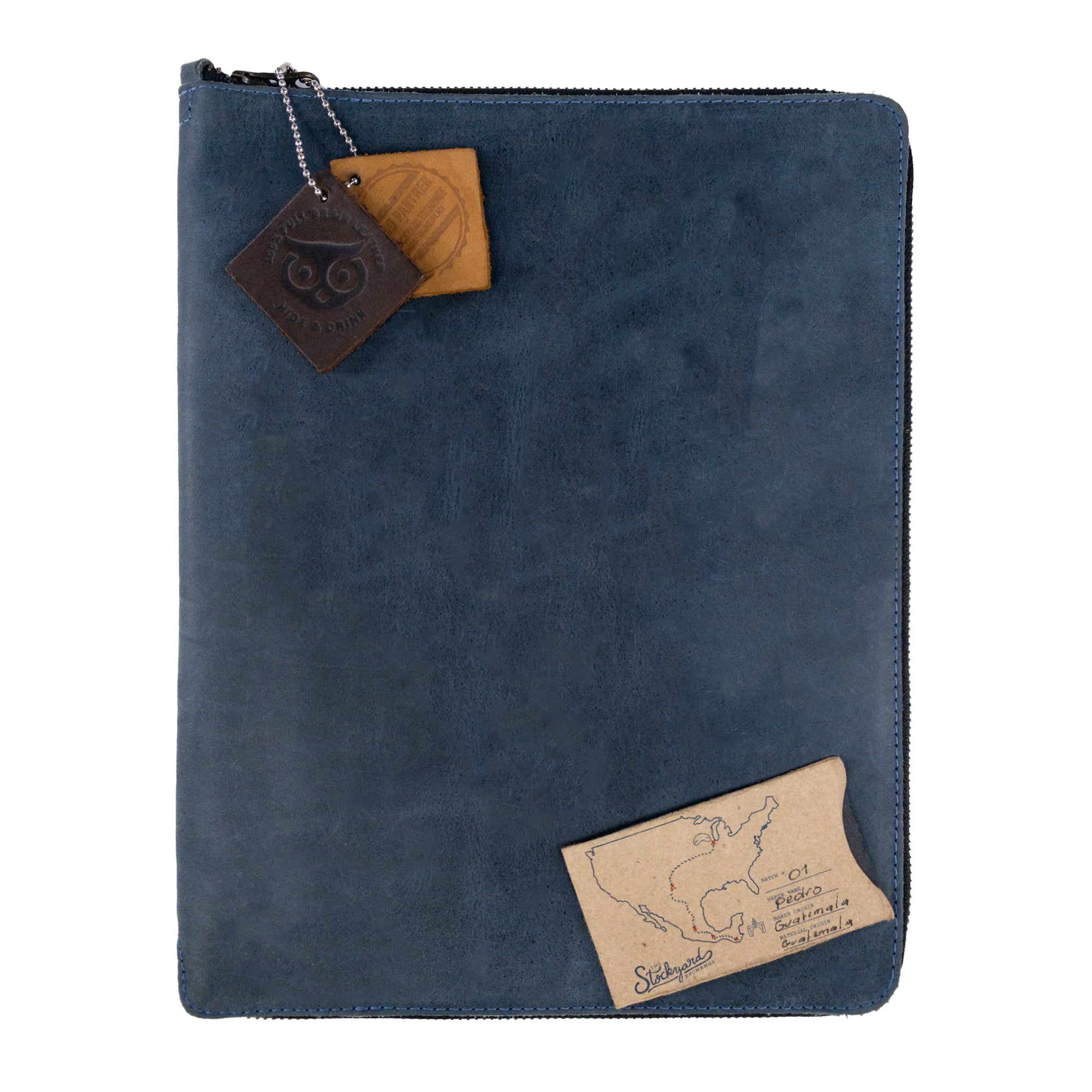 Hide & Drink Zippered Journal Cover for Moleskine (Notebook NOT Included) presented with a stylish pen, emphasizing its practical use for writing.