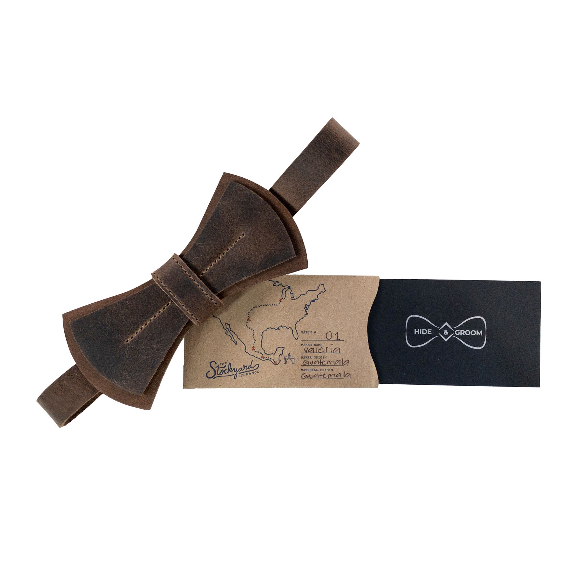 Minimalist Bow Tie for Groomsmen - Stockyard X 'The Leather Store'