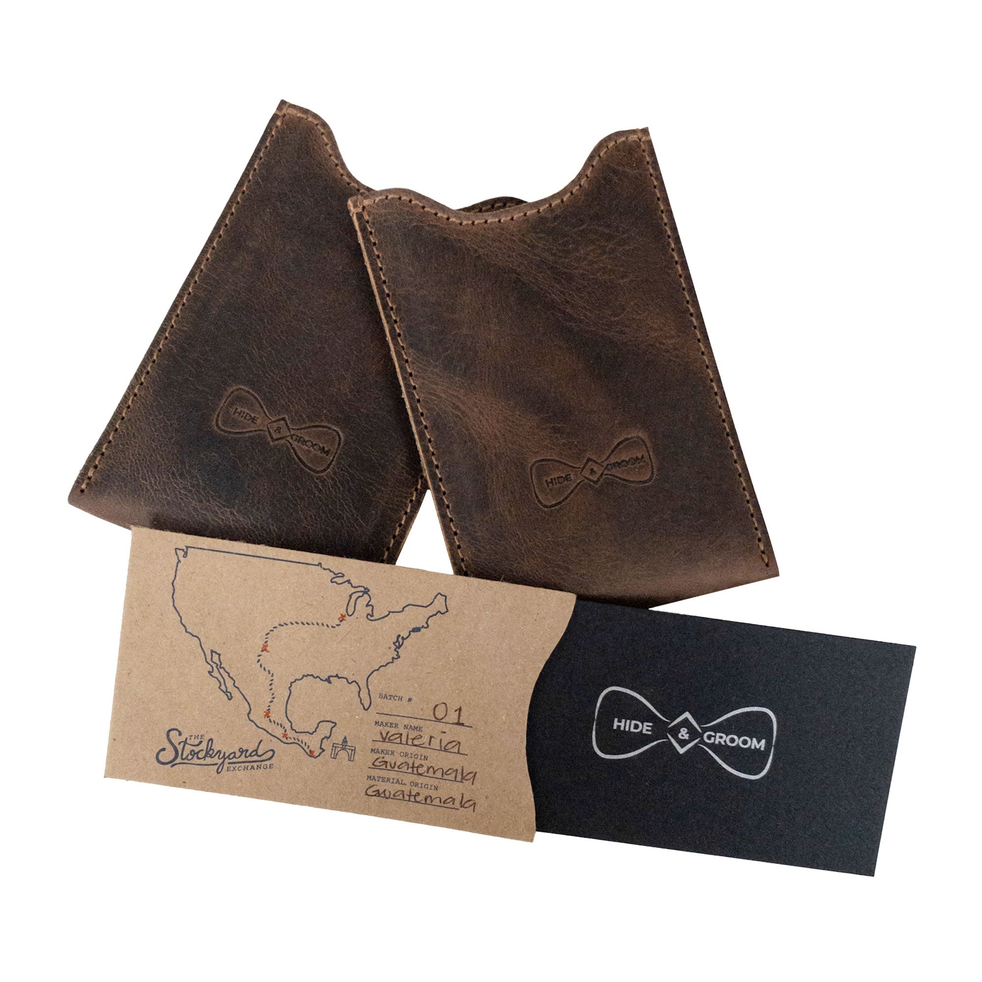 Set of 2 Wooden Hair Comb Sleeves for Groomsmen - Stockyard X 'The Leather Store'