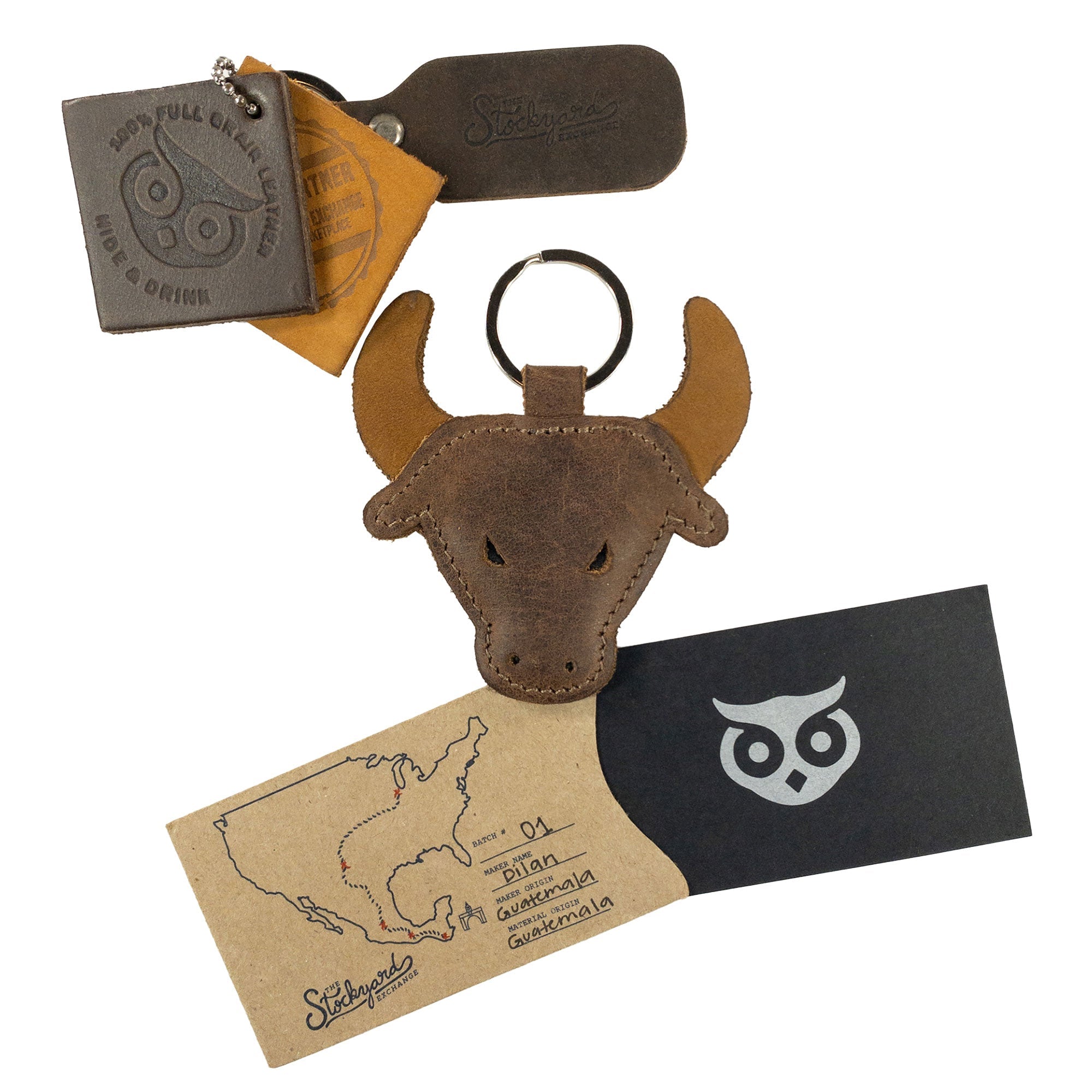 Bull Keychain - Stockyard X 'The Leather Store'