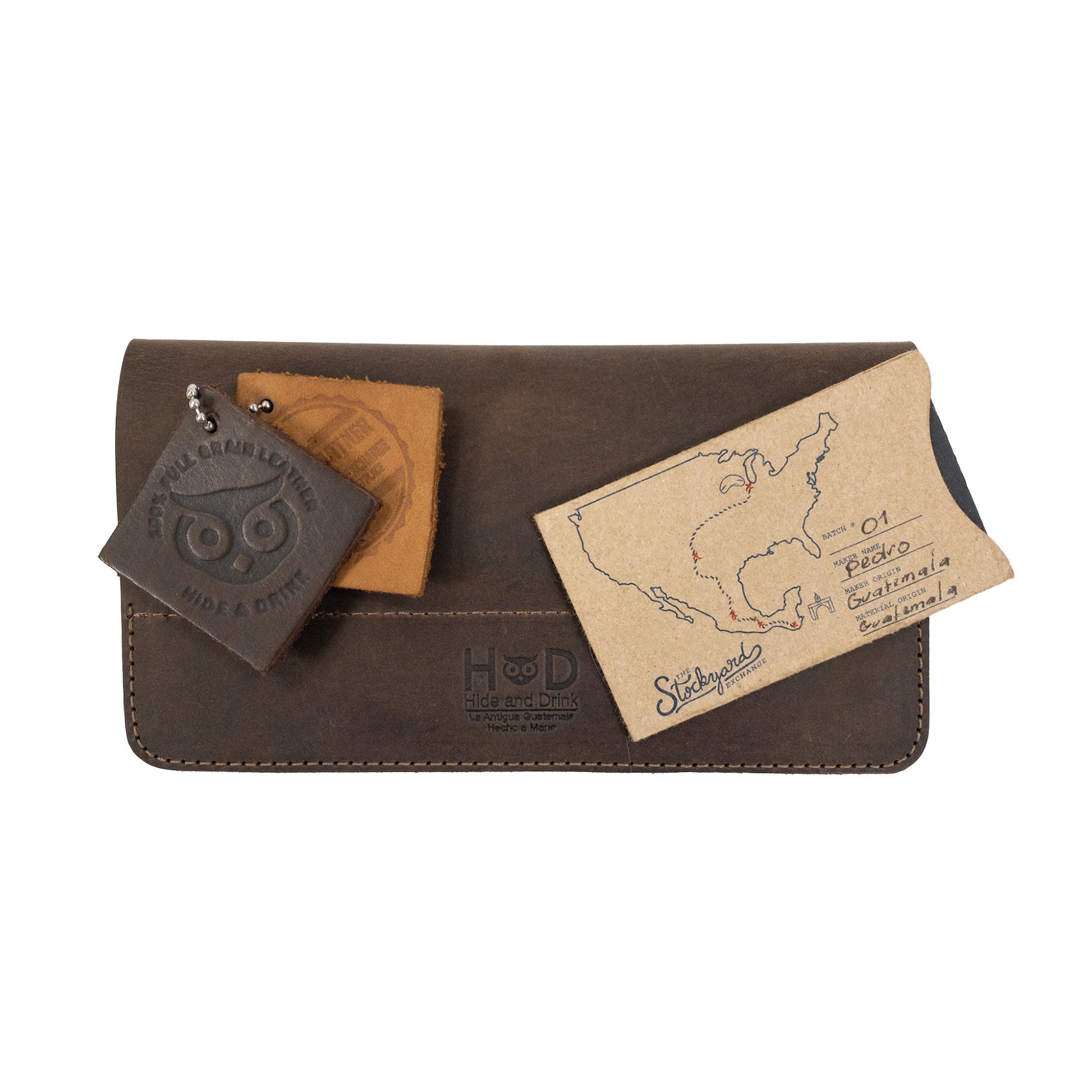 Minimalist Checkbook Cover with Pen Slot - Stockyard X 'The Leather Store'