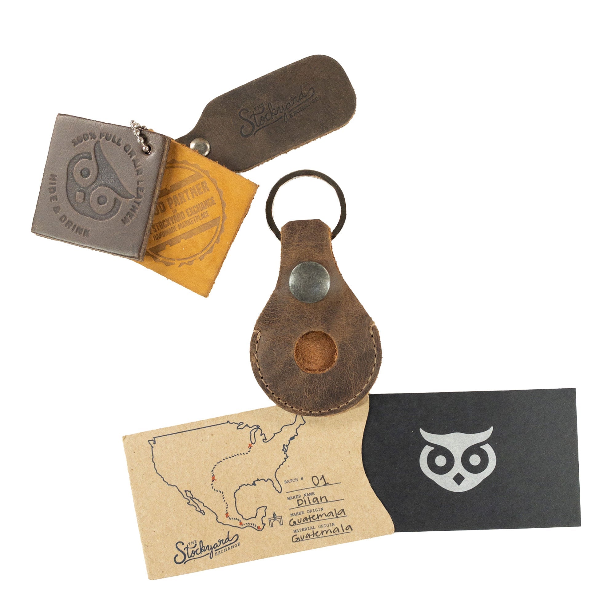 AirTag Small Keychain Hook - Stockyard X 'The Leather Store'