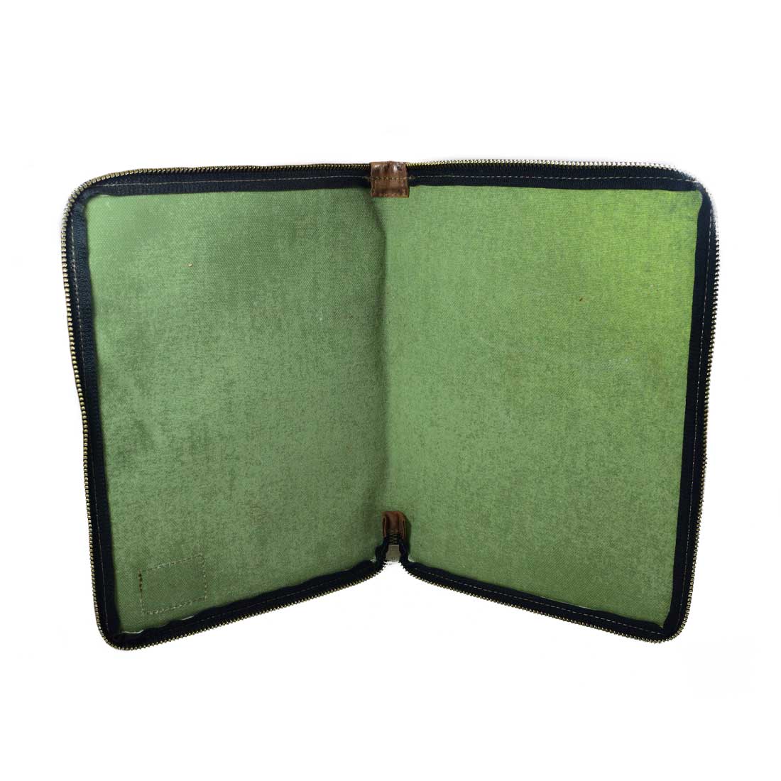 Dimensions and specifications of the Waxed Canvas Zippered Journal Cover for Moleskine (Notebook NOT Included) by Hide & Drink, suitable for your Cahier Cases. Features exquisite Full Grain Leather craftsmanship, hand-cut and sewn by artisans in La Antigua Guatemala & Oaxaca Mexico.