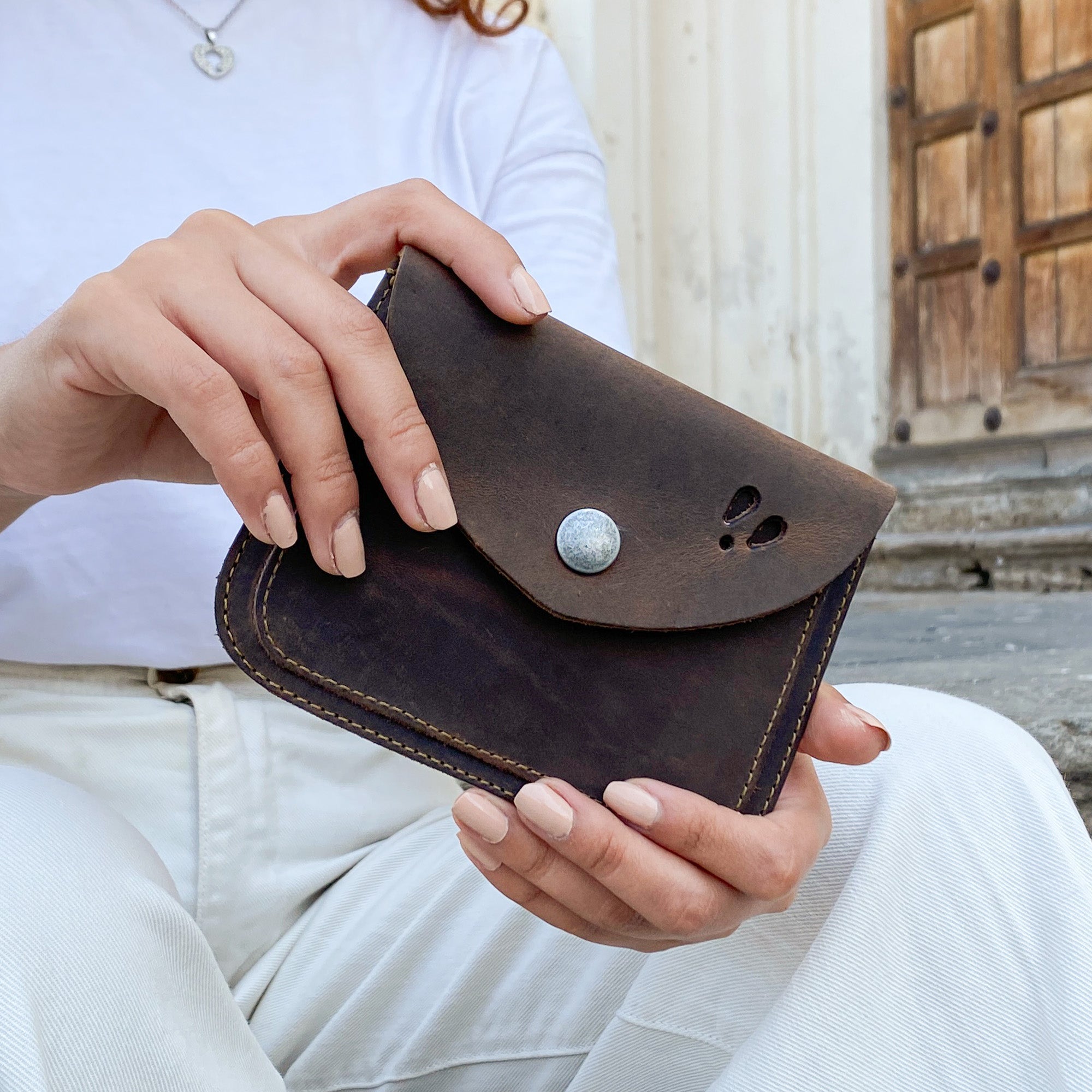 Flower Cut Out Wallet - Stockyard X 'The Leather Store'