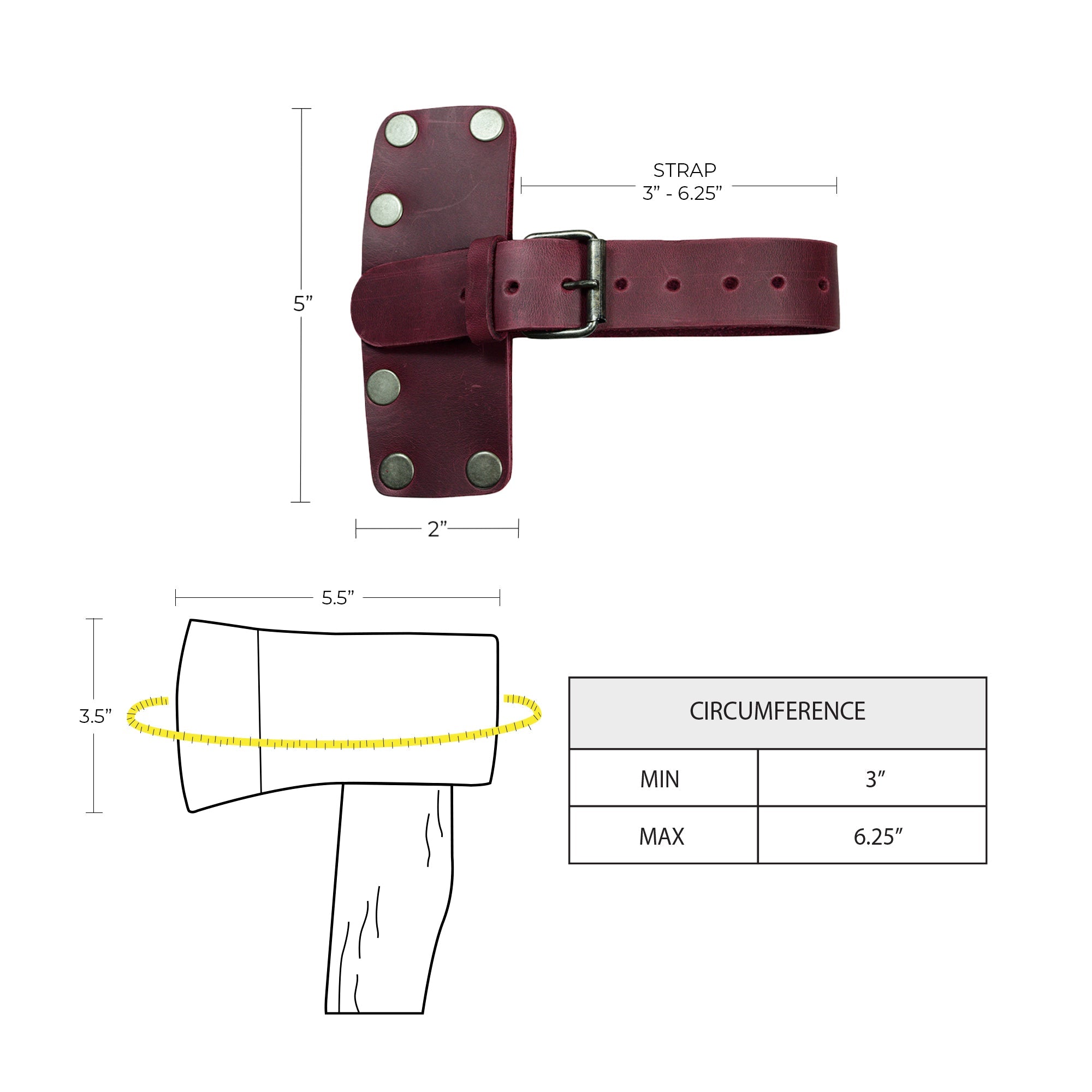The Hide & Drink Lumberjack Axe Sheath, showcasing its handcrafted quality with a sturdy adjustable strap. This protector holster made of full grain leather emphasizes the artistry of small batch production.