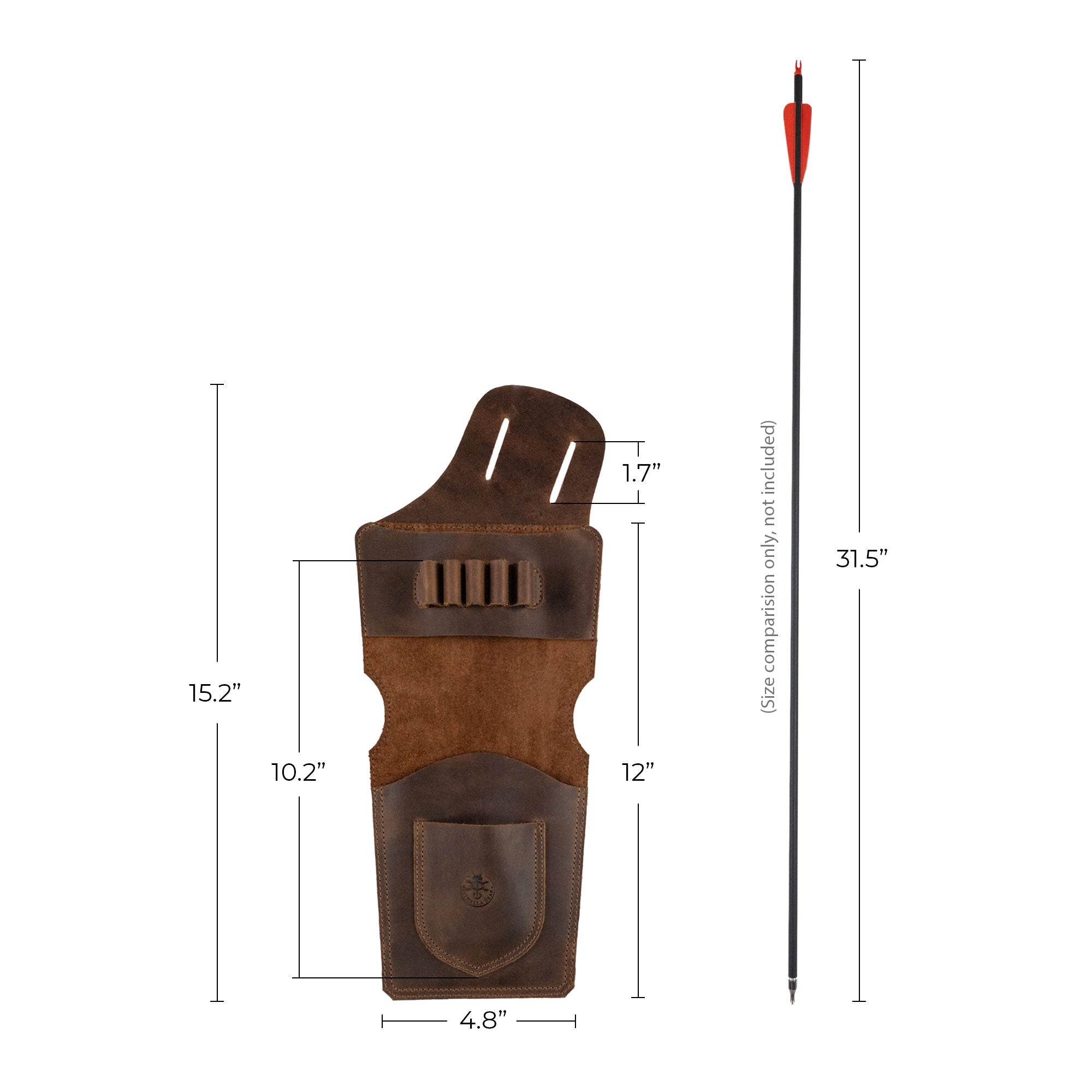 Rectangular Archery Hip Quiver - Stockyard X 'The Leather Store'