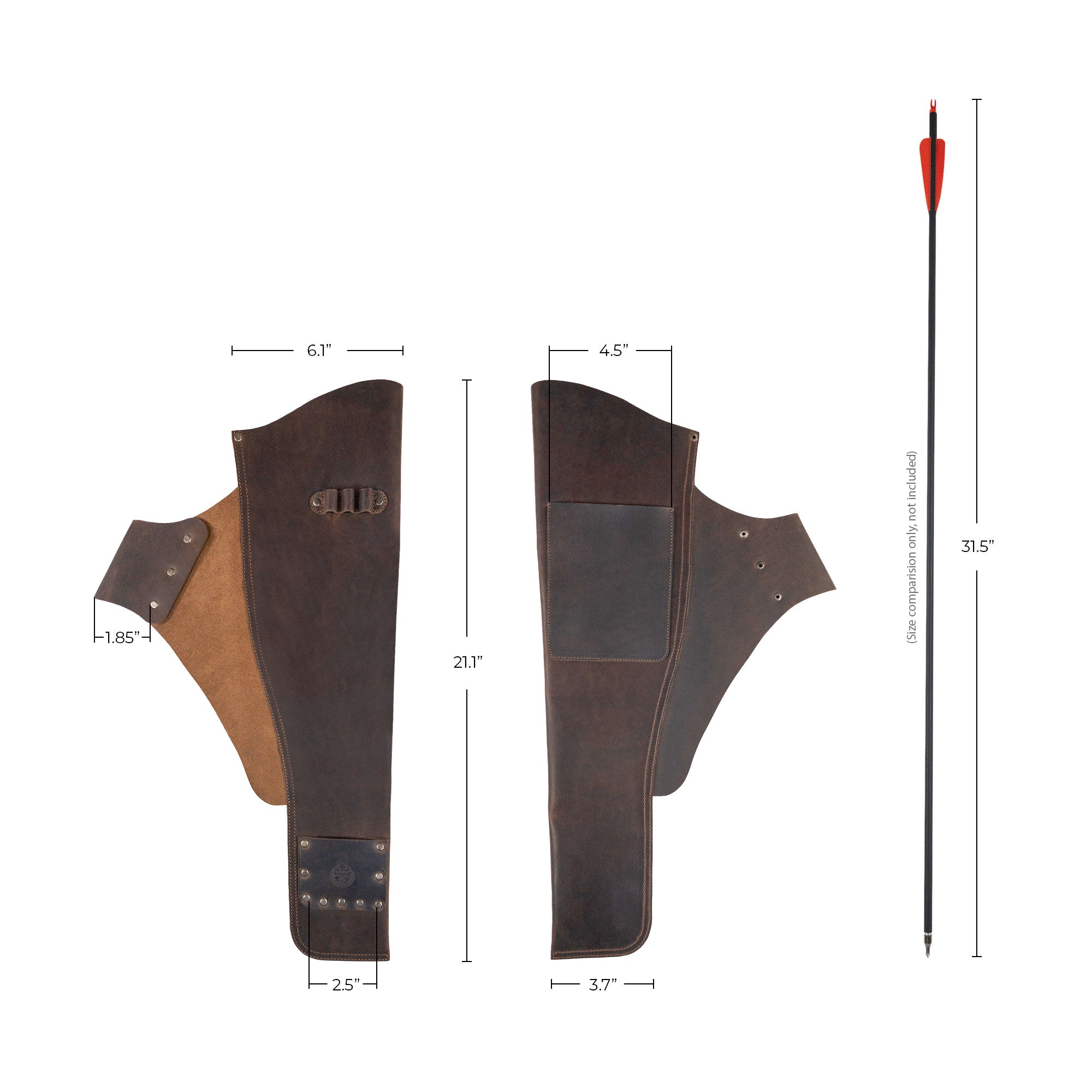 Archery Hip Quiver with Phone Slot - Stockyard X 'The Leather Store'