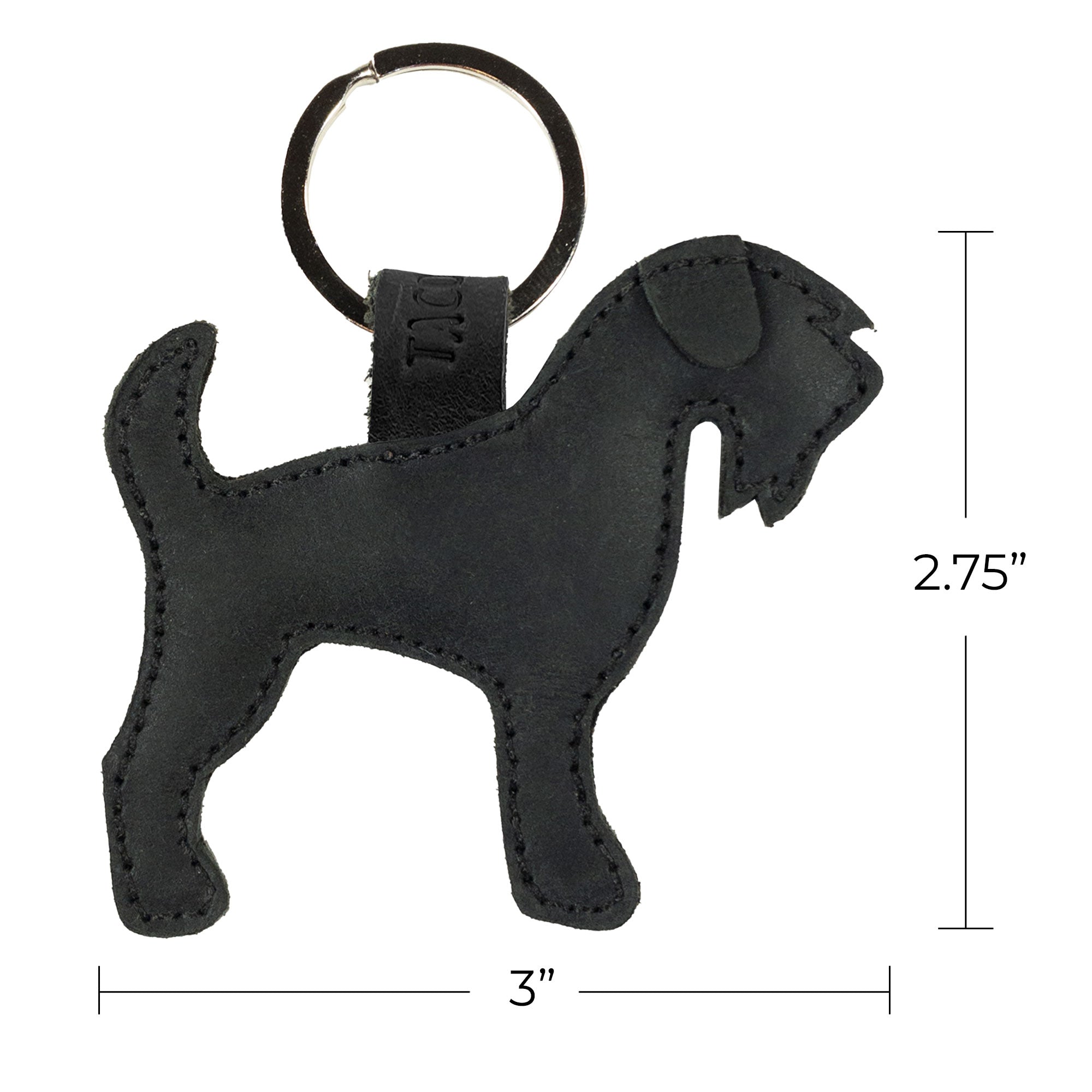 Schnauzer Keychain - Stockyard X 'The Leather Store'