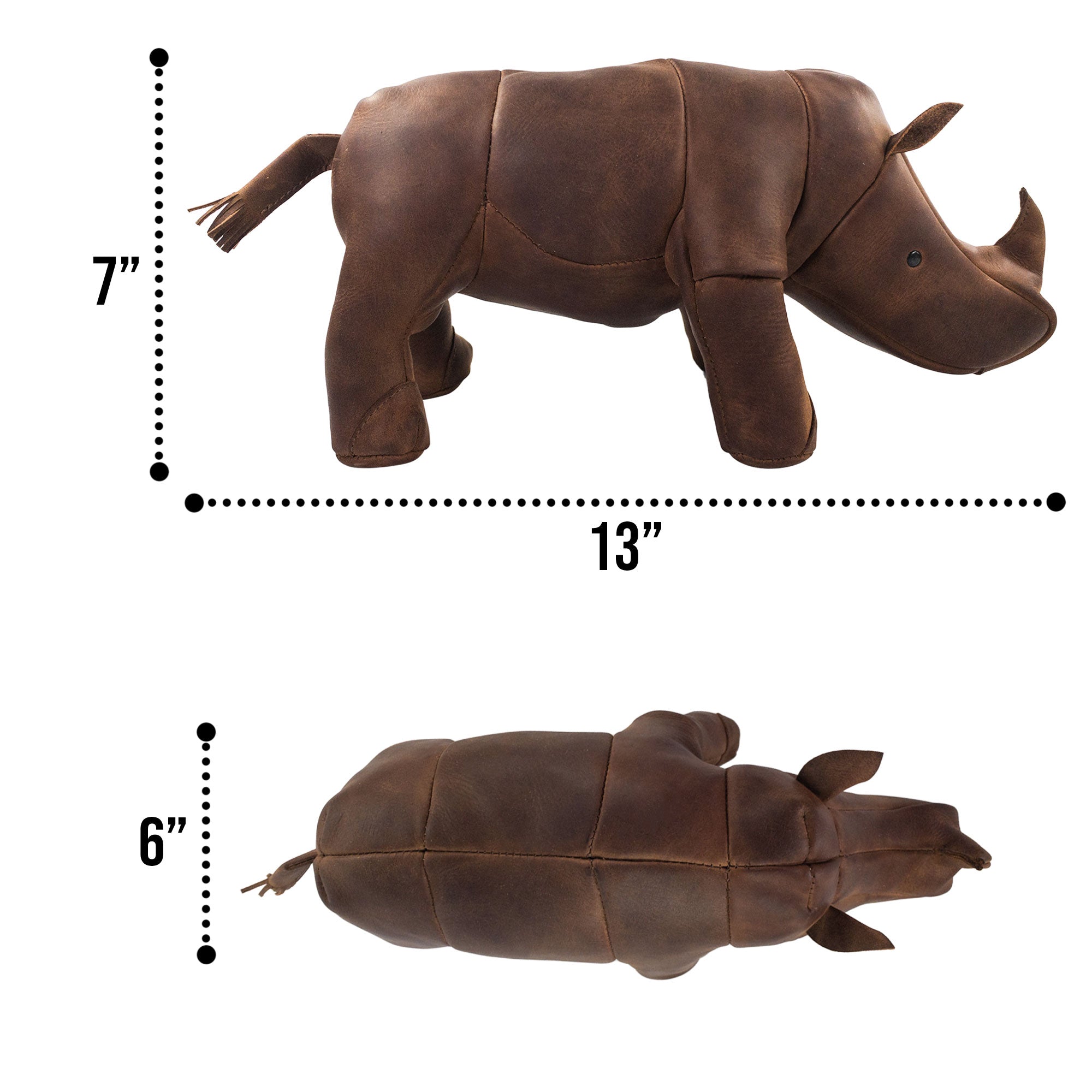 Stuffed Rhino Shape Statue - Stockyard X 'The Leather Store'