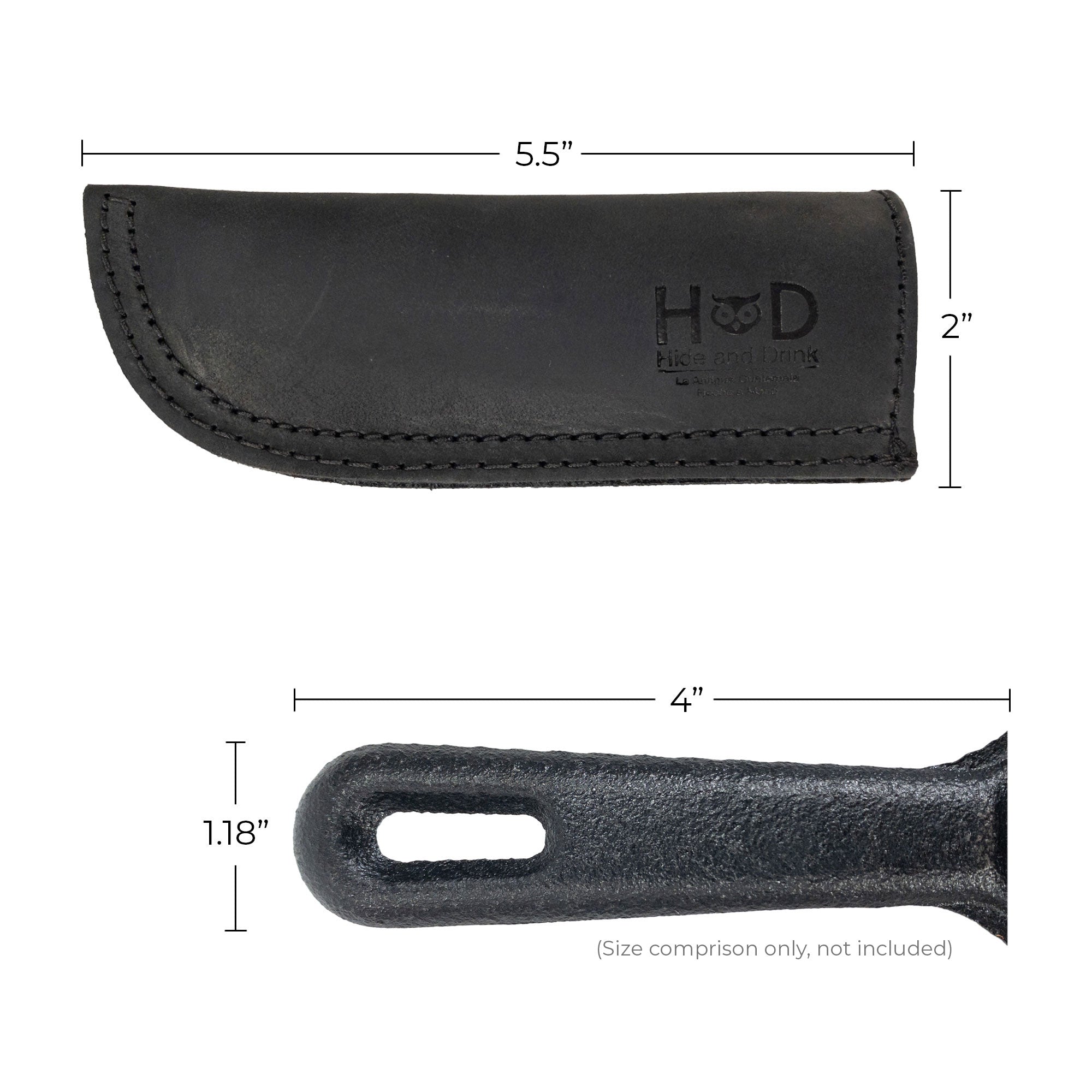 Hot Pan Handle Cover by Hide & Drink, featuring artisan stitching and heat resistance for enhanced grip on skillets, lovingly handmade in La Antigua Guatemala & Oaxaca Mexico.