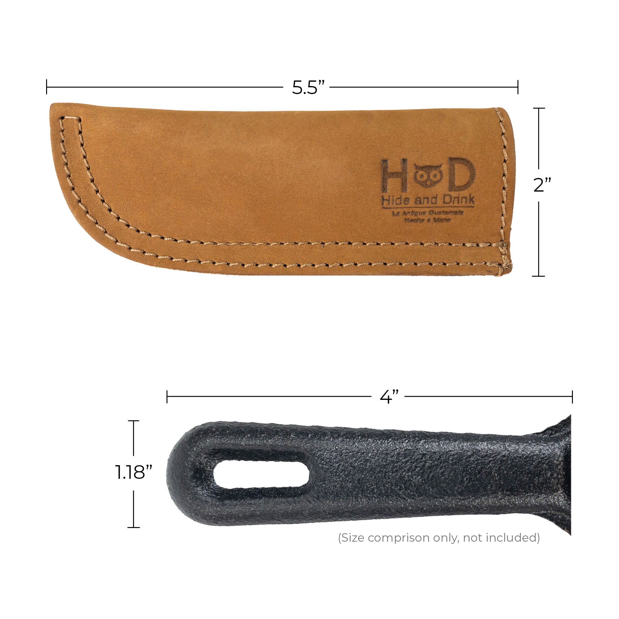 Hot Pan Handle Cover by Hide & Drink, designed for comfort and heat resistance when handling cookware, artisan-crafted in La Antigua Guatemala & Oaxaca Mexico.