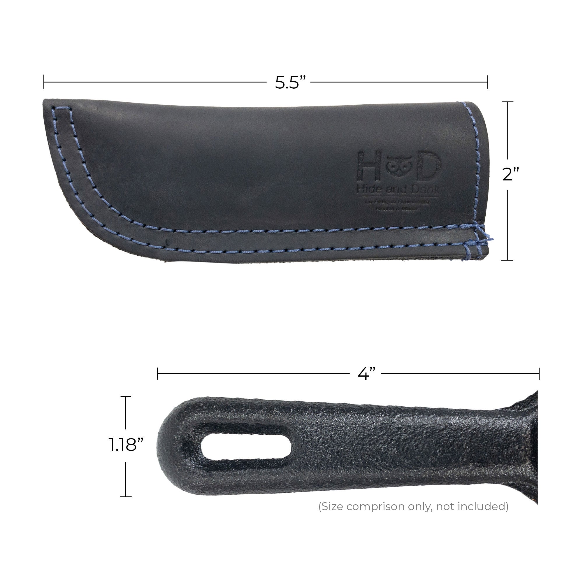 Hot Pan Handle Cover by Hide & Drink, highlighting its effective grip and heat resistant features for cookware, artisan-made in La Antigua Guatemala & Oaxaca Mexico.