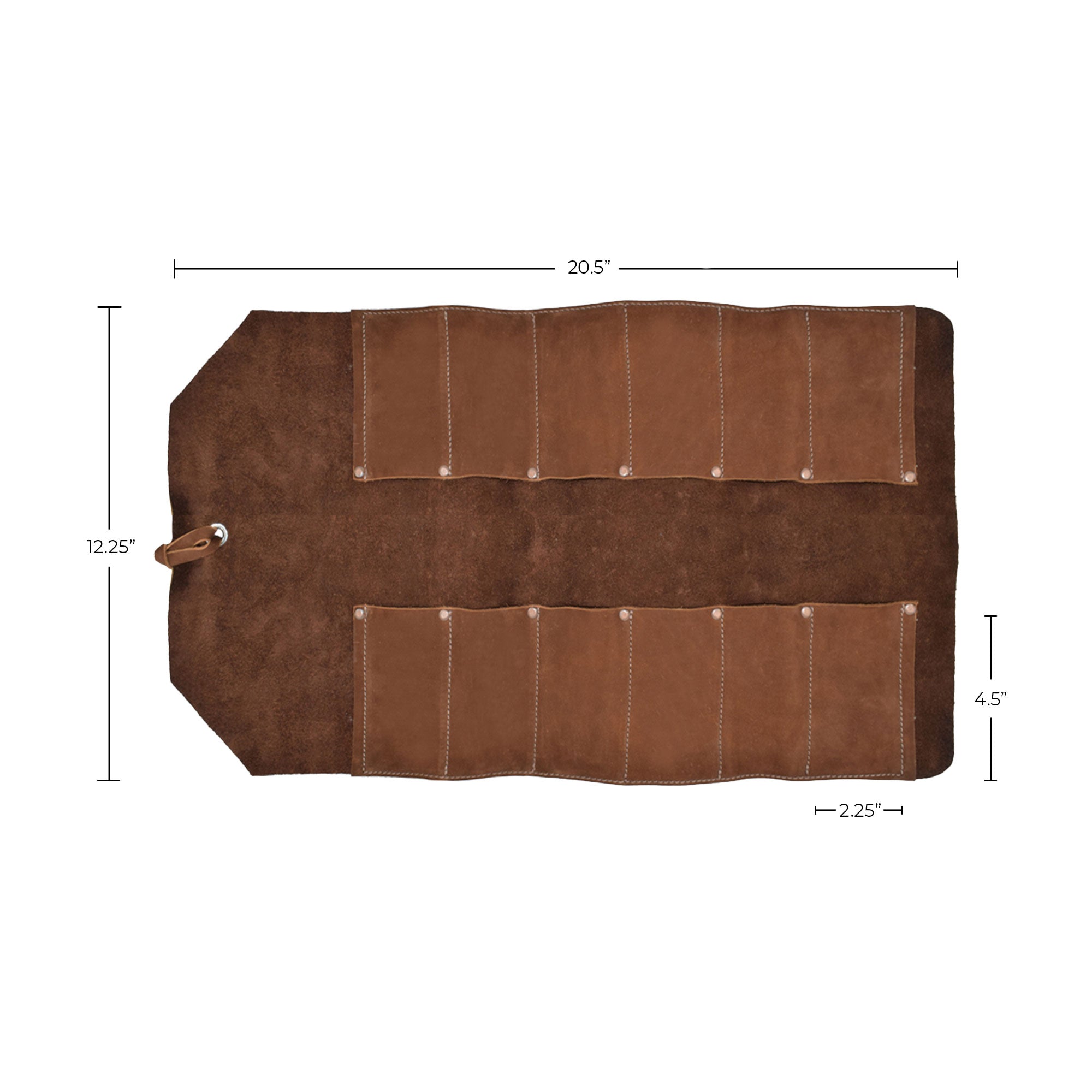 Hide & Drink Tool Roll (12 Pockets): Detailed image of a leather tool roll, showcasing unsurpassed craftsmanship and style, suitable for all tool lovers. Tool Bag Roll Up, 12 Slot Heavy Duty Tool Roll Bag Organizer, Tool Roll Up Bag, Portable Tool Wrap Roll Bags for Travel, Durable Tool Kit Folding Tool Pouch Roll Up Mechanic Gifts for Men, Full Grain Leather, StockyardX, Small Batch Production, Hand Cut, Hand Sewn, Fire Branded, Artisan, Handmade in La Antigua Guatemala & Oaxaca Mexico.