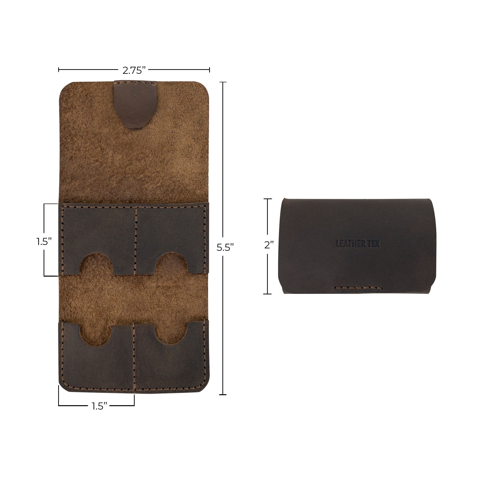 Small SD Card Bag with 4 Slots - Stockyard X 'The Leather Store'