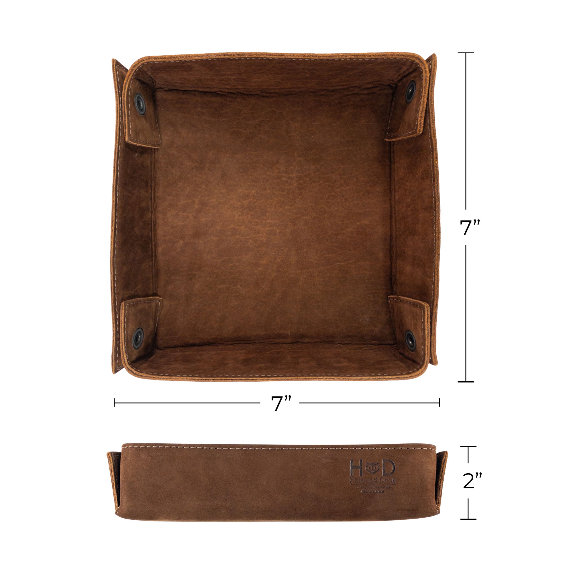 Hide & Drink Jumbo Tray, featuring a high-quality full grain leather design for organizing small items. This vintage style catchall tray is handcrafted by artisans in La Antigua Guatemala.