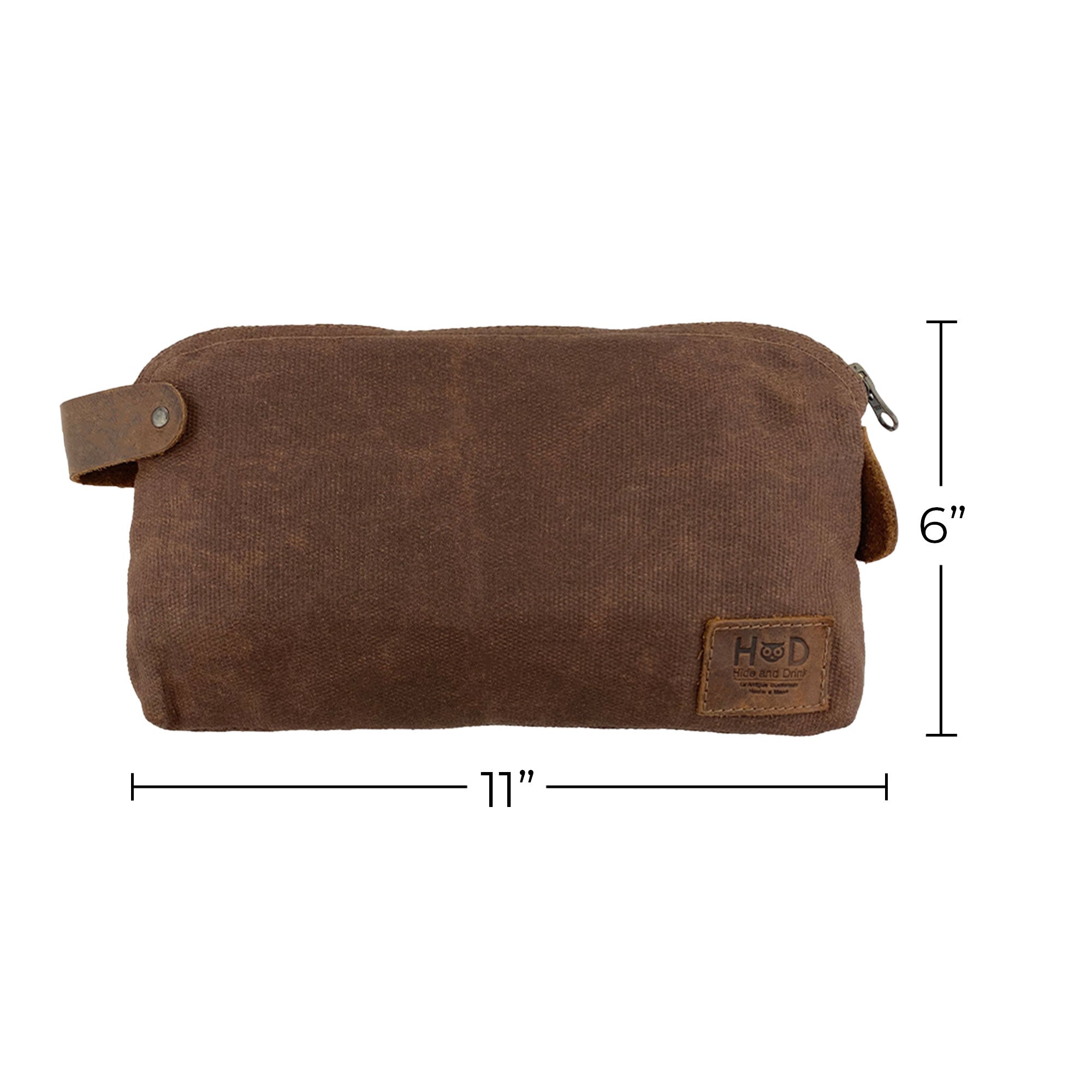 Dopp Kit Utility Bag by Hide & Drink showcasing timeless style and refined craftsmanship. This large rustic all-purpose Dopp Kit Utility Bag is made from high-quality full grain leather with artisan techniques highlighting hand cut and hand sewn craftsmanship, handmade in La Antigua Guatemala & Oaxaca Mexico.
