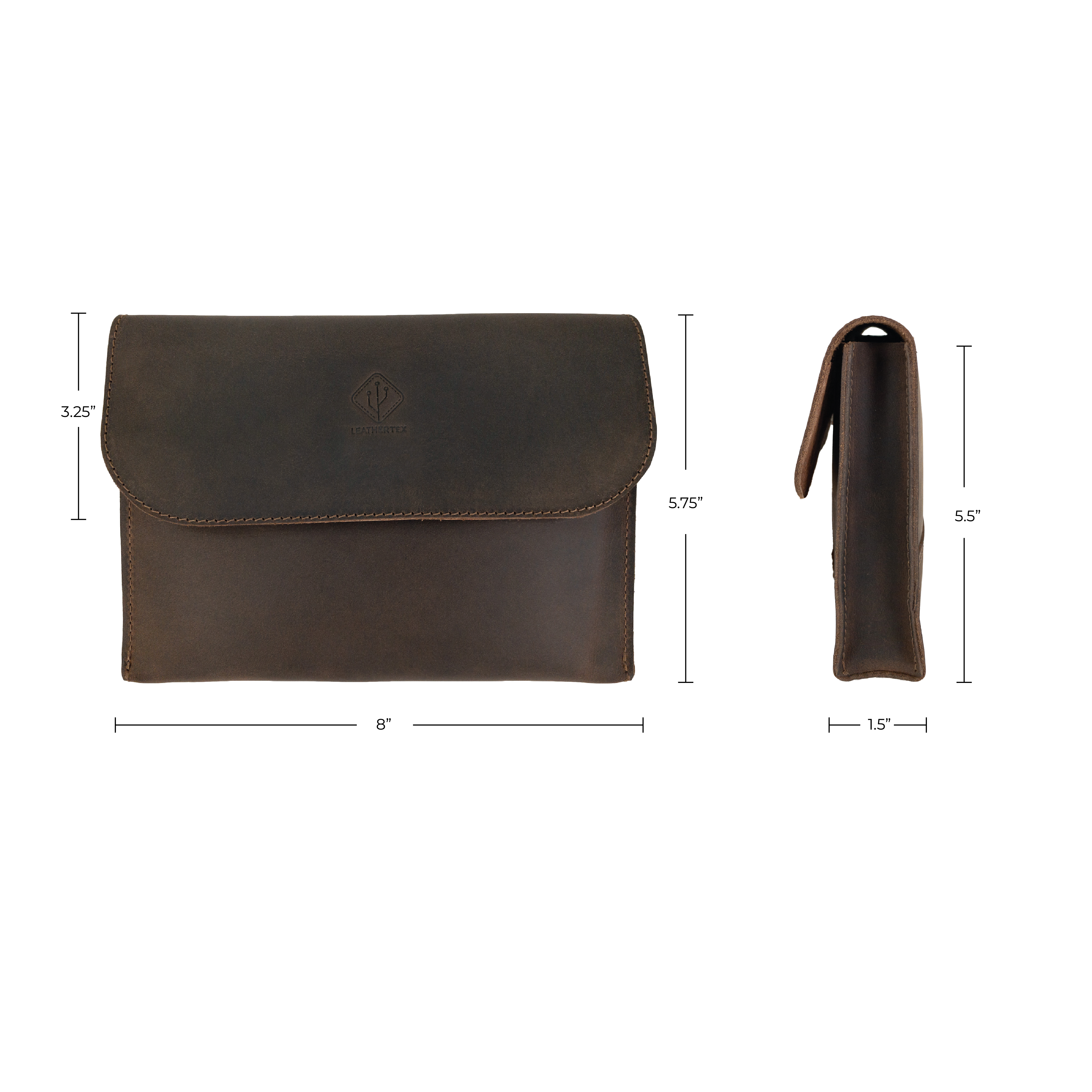 Minimalist Electronic Pouch for Cables and Chargers - Stockyard X 'The Leather Store'