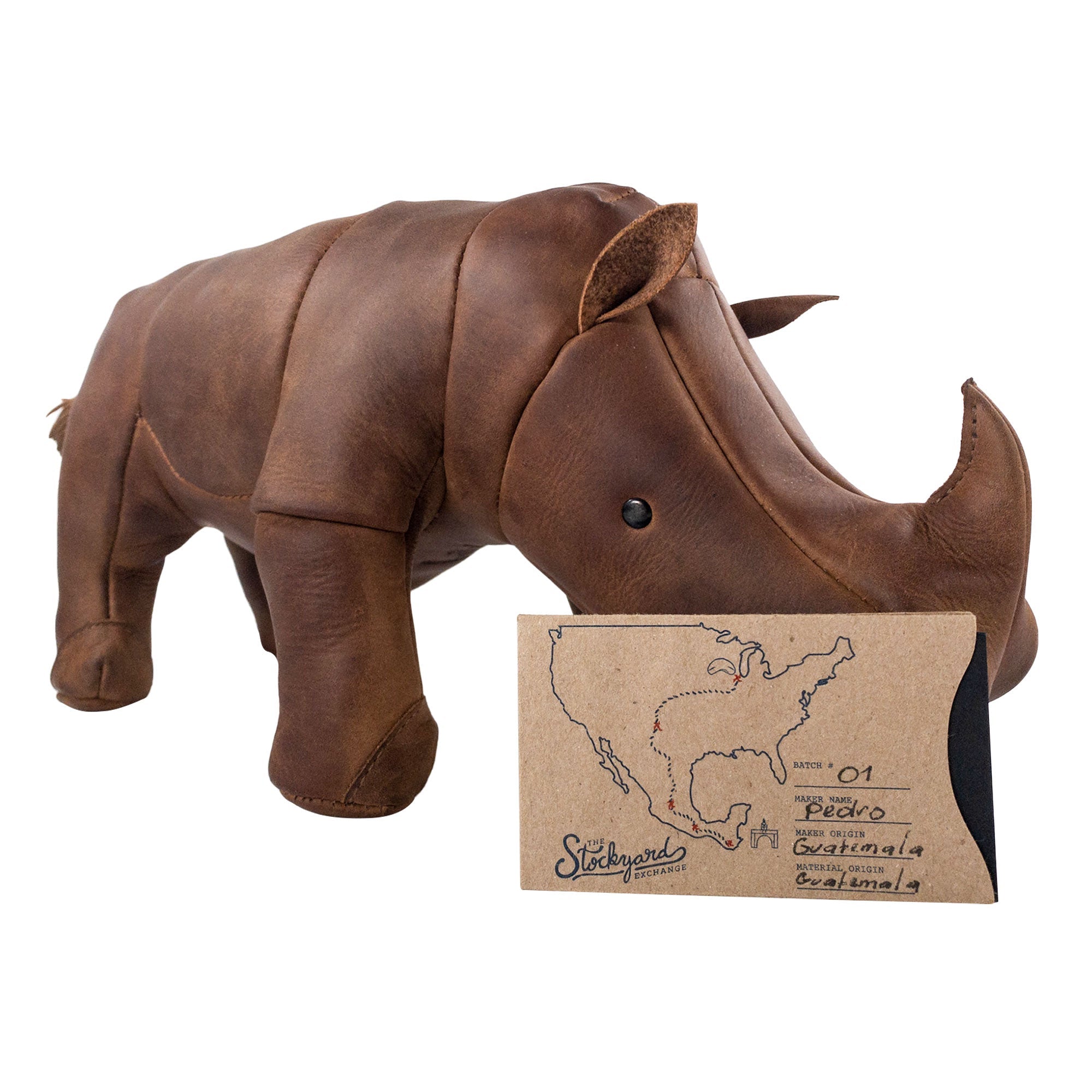 Stuffed Rhino Shape Statue - Stockyard X 'The Leather Store'