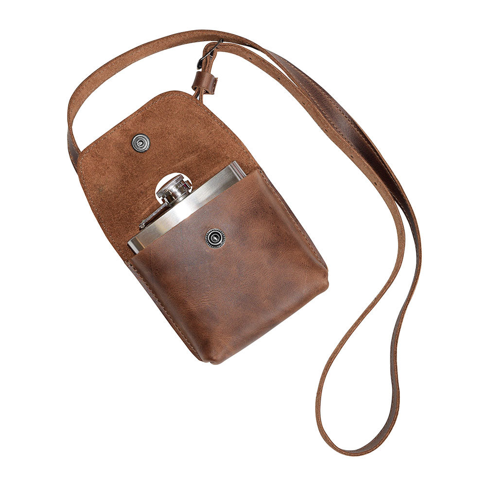 Liquor Flask Holder - Stockyard X 'The Leather Store'