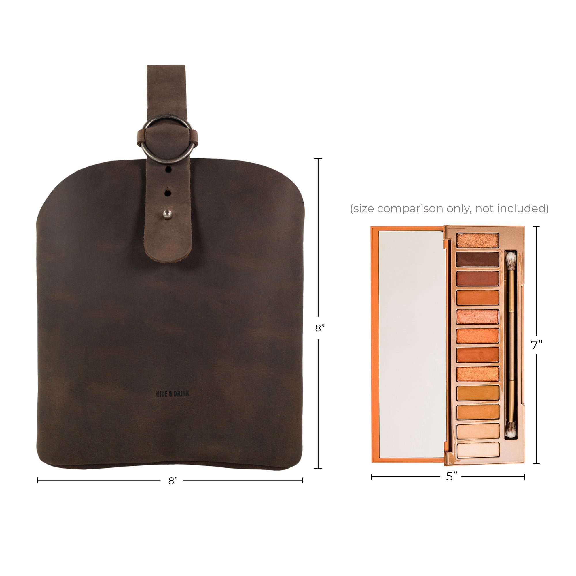 The Rounded Handbag by Hide & Drink shown with accessories, demonstrating its practicality as a travel organizer. Crafted from durable full grain leather, this artisan bag boasts hand cut and hand sewn elements reflecting a commitment to small batch production and fire branded craftsmanship, handmade in La Antigua Guatemala & Oaxaca Mexico.