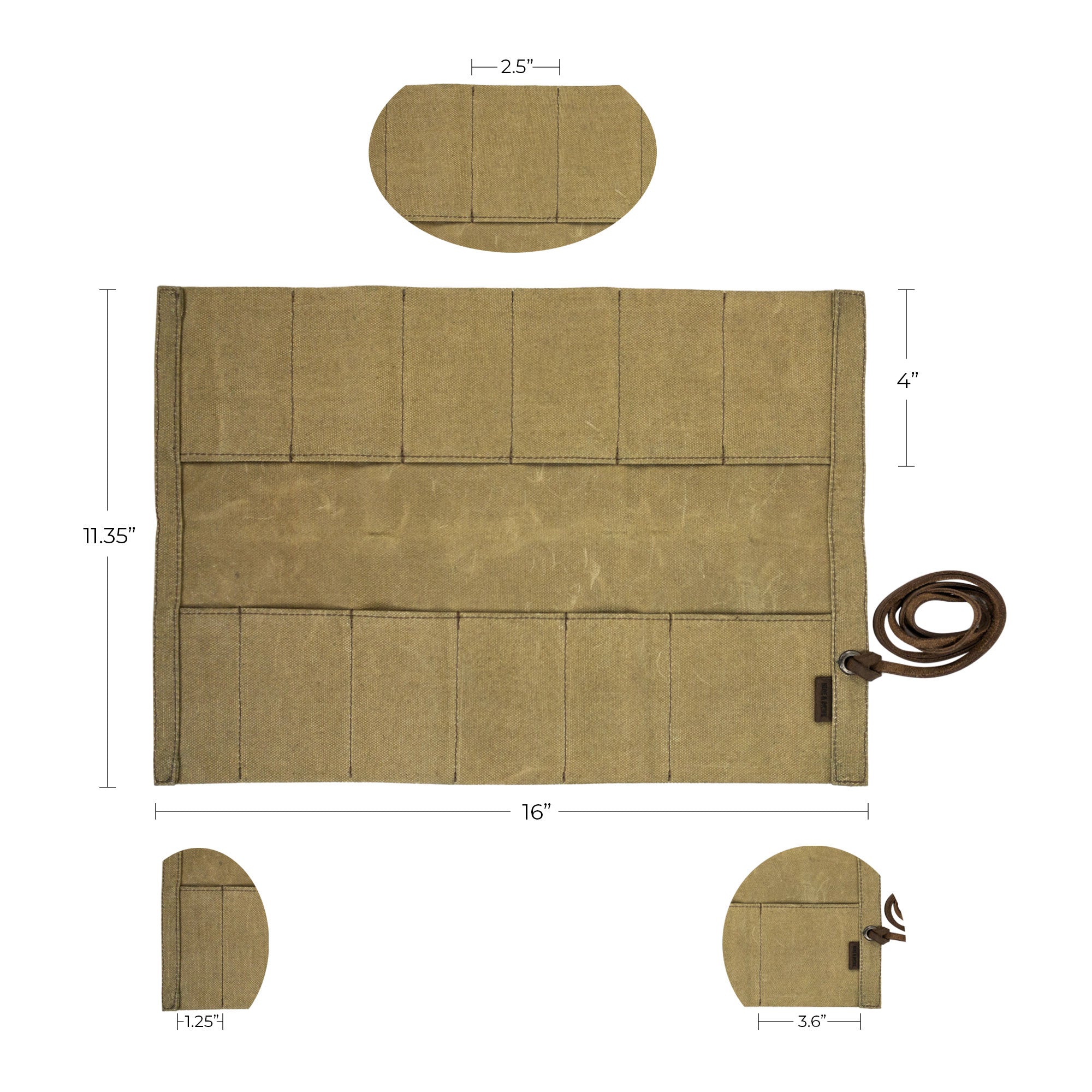 Knife Roll with 12 Slots - Stockyard X 'The Leather Store'