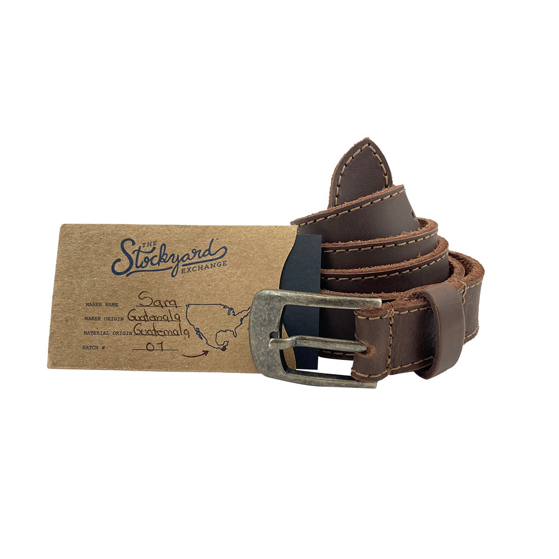 Big Boys' & Girls' Two Row Stitch 1" Belt - Stockyard X 'The Leather Store'