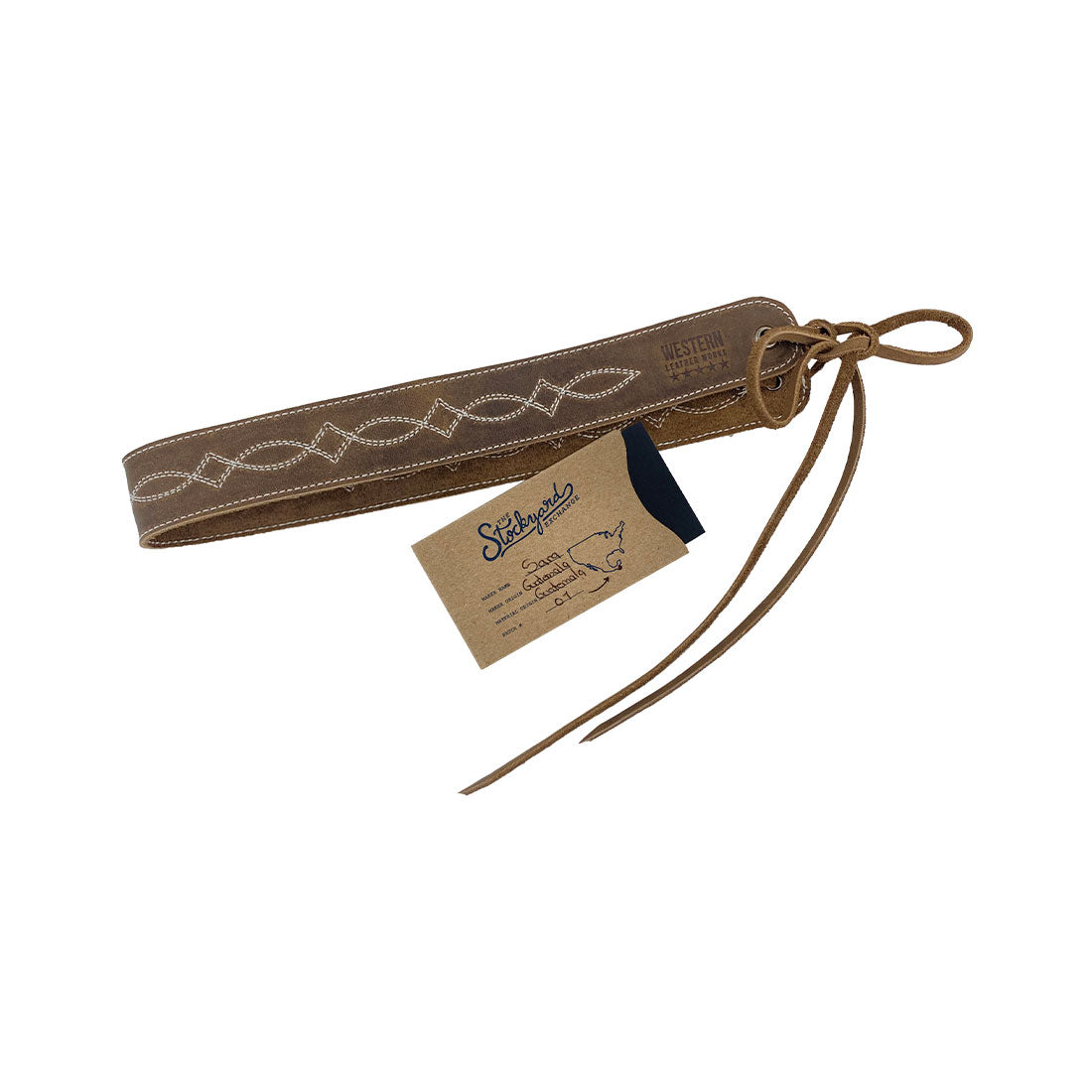 Rodeo Hatband with Cowboy Stitching - Stockyard X 'The Leather Store'