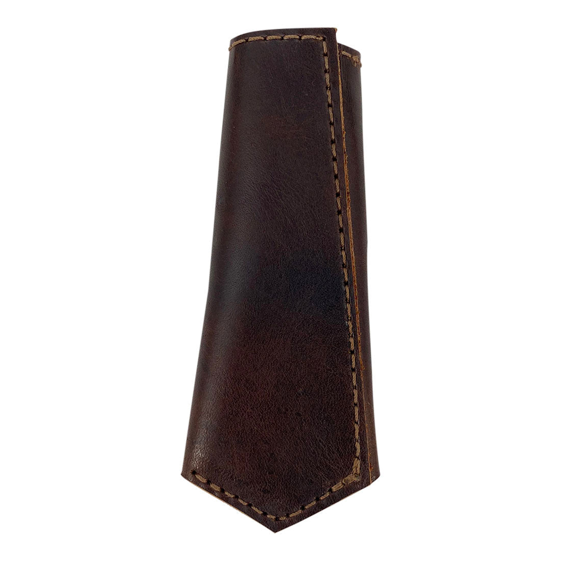 Hide & Drink Hot Pan Handle Cover handcrafted from full grain leather. This small batch production item features careful hand cutting and hand sewing for a durable finish. Artisan made in La Antigua Guatemala & Oaxaca Mexico, perfect for adding style and protection in the kitchen.