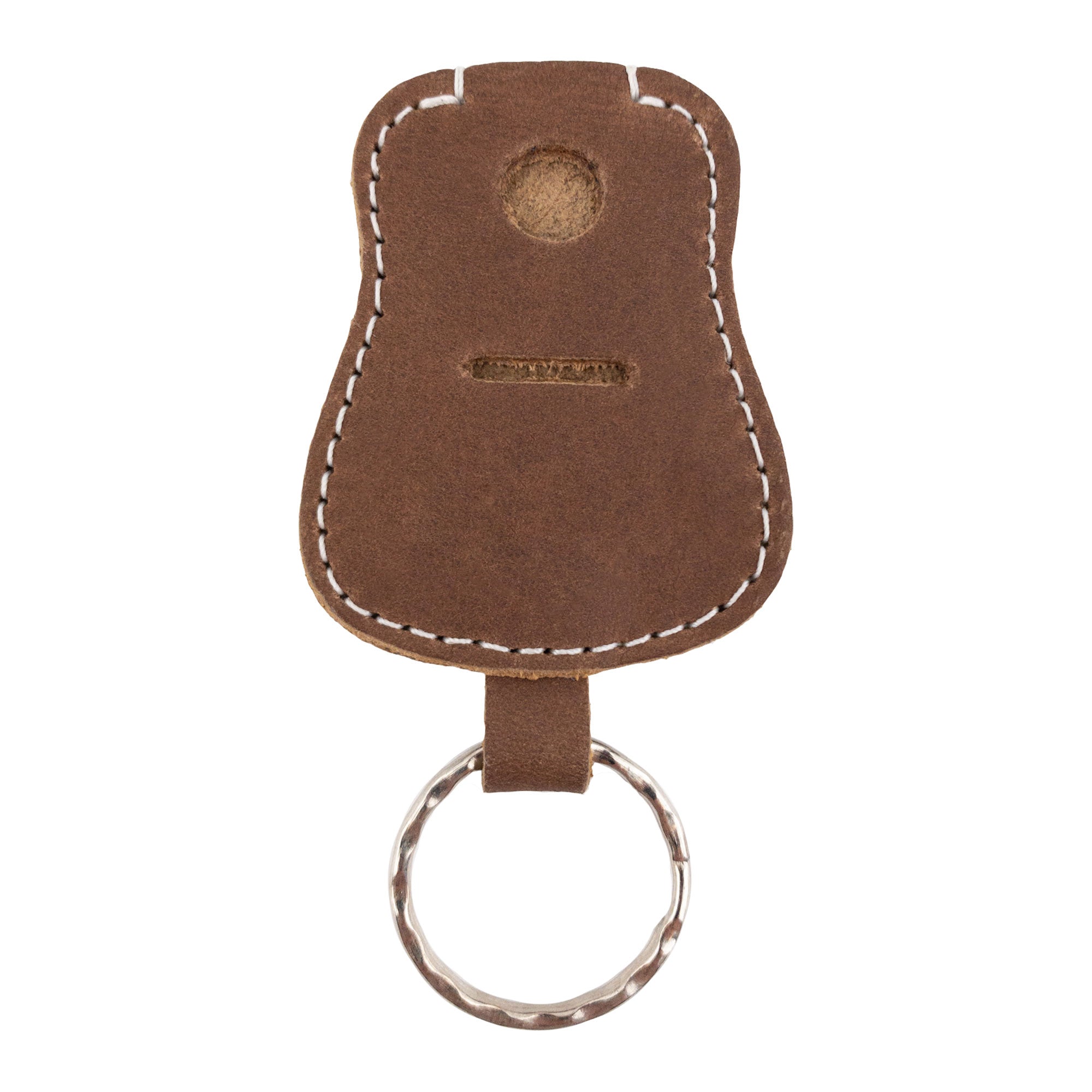 Guitar Keychain by Hide & Drink showcasing a stylish design with a unique key pouch. Handmade from Full Grain Leather, this keyholder highlights artisan craftsmanship and small batch production from La Antigua Guatemala & Oaxaca Mexico.