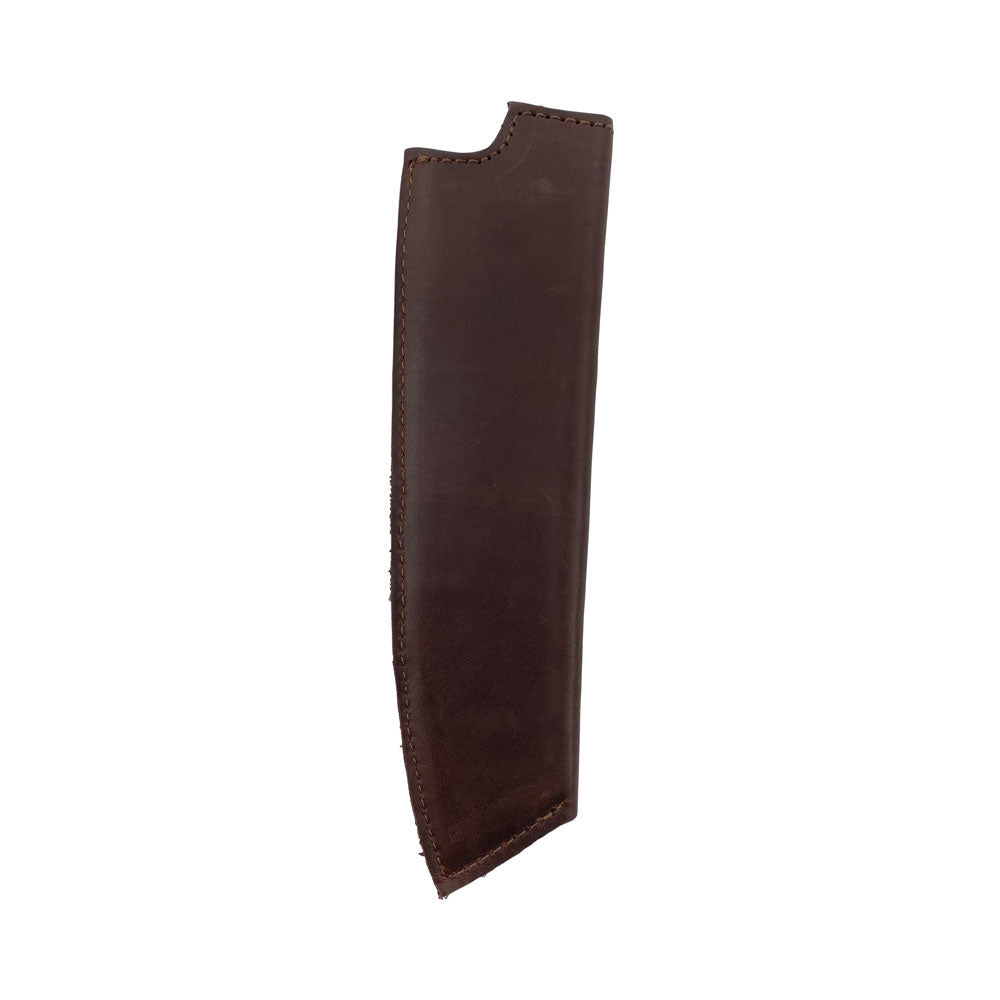 Another angle of Hide & Drink's Chef Knife Sheath, featuring Thick Full Grain Leather craftsmanship, perfect for 180mm blade protection; artisan-made reflecting small batch production excellence.