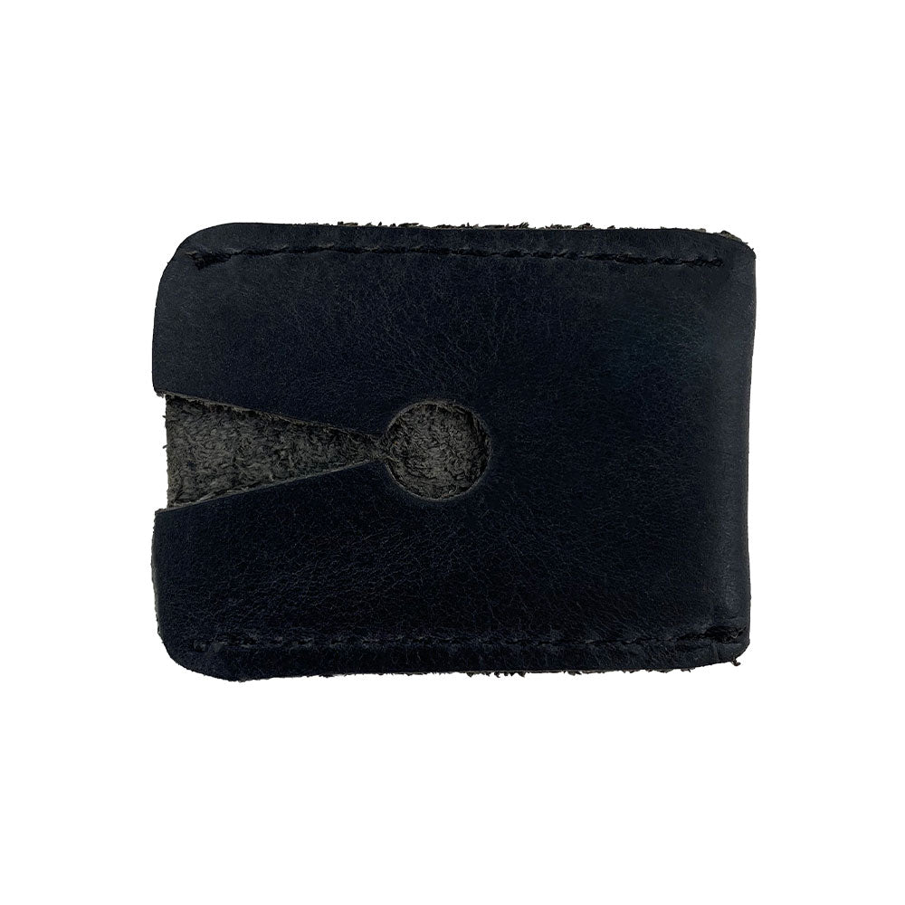 Razor Head Cover by Hide & Drink, featuring a handcrafted full grain leather design, this protective sheath is ideal for double edge safety razors. Perfect for travel, it showcases small batch production and is artisanal, handmade in La Antigua Guatemala & Oaxaca Mexico.