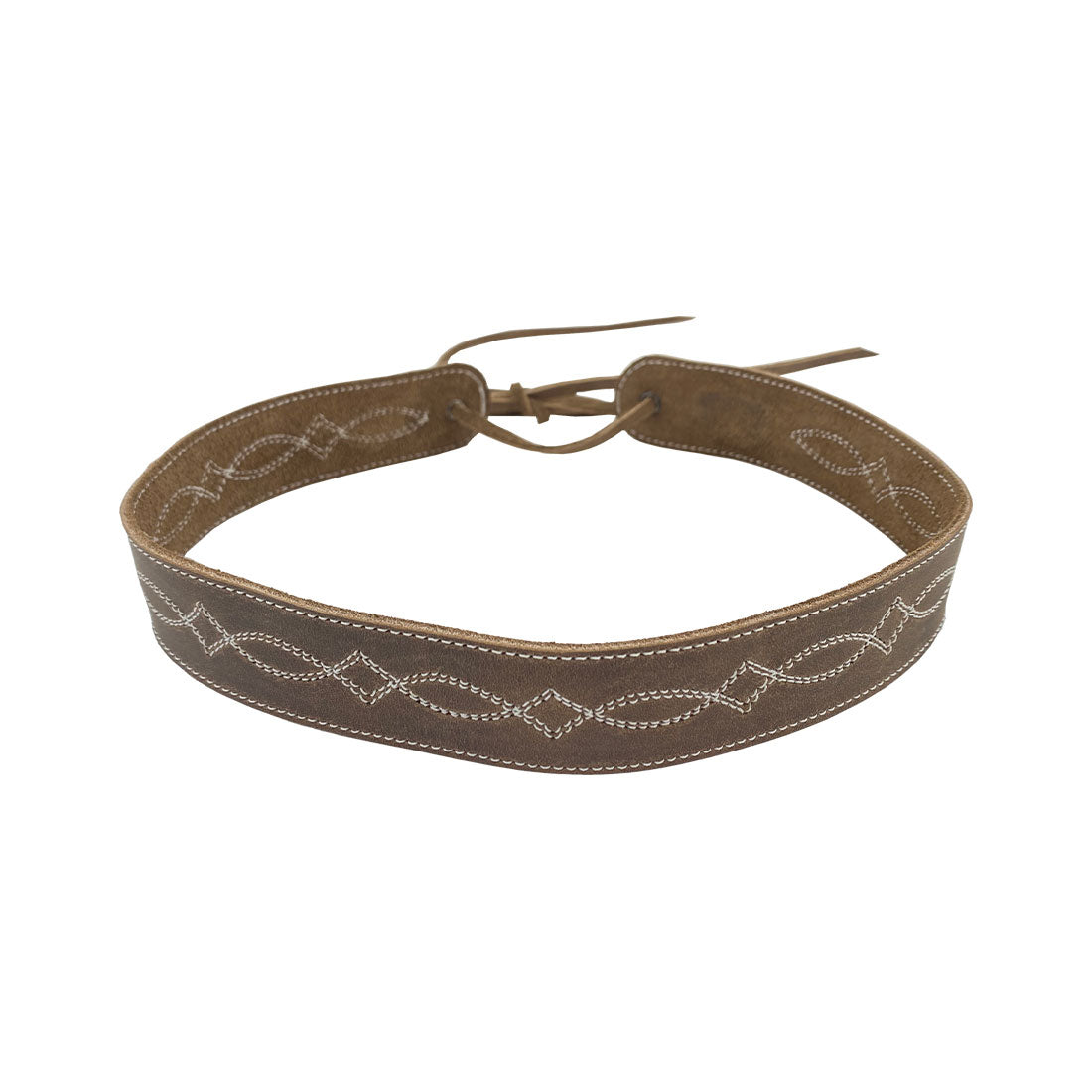Rodeo Hatband with Cowboy Stitching - Stockyard X 'The Leather Store'