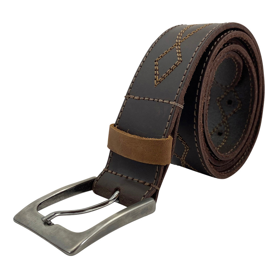 Cowboy Belt with Stitching - Stockyard X 'The Leather Store'