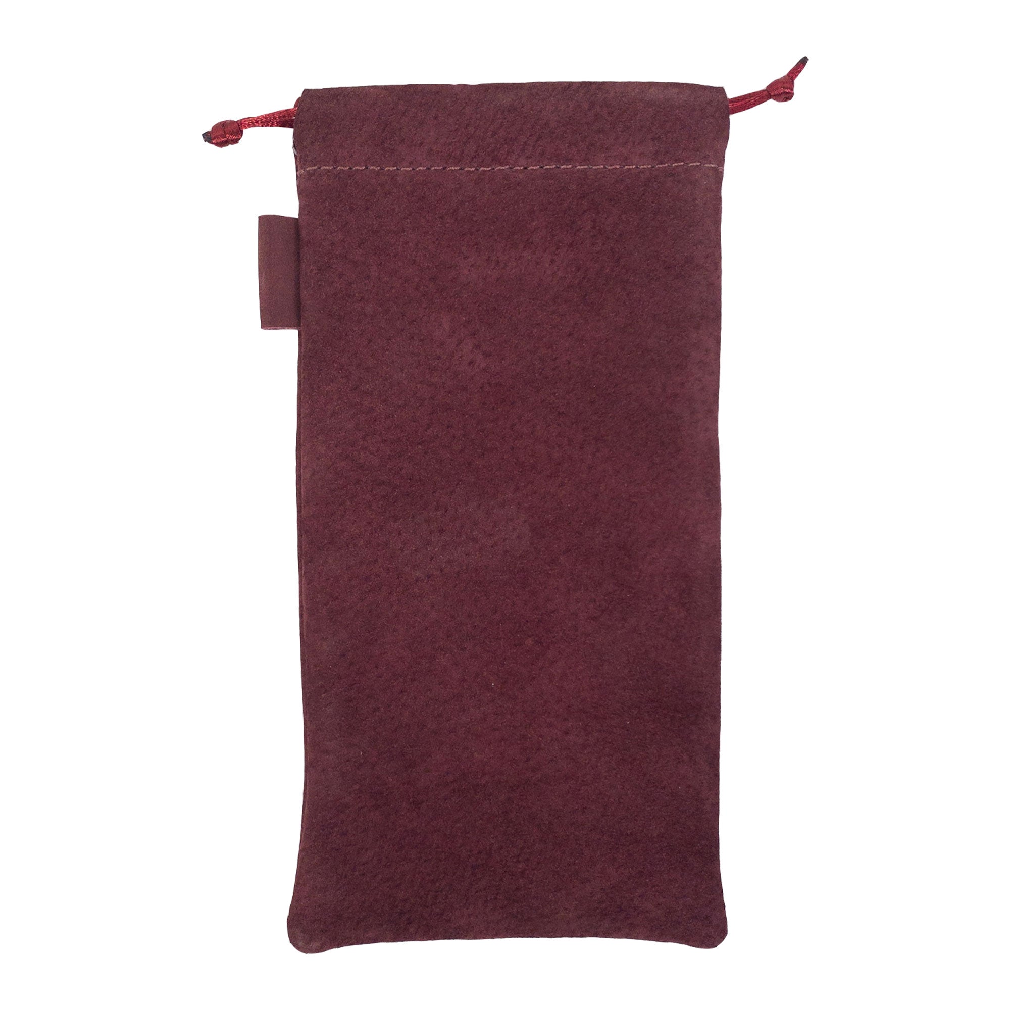 Hide & Drink Drawstring Bag for Pipe, beautifully handcrafted from premium sheepskin leather. This bag is perfect for storing your tobacco pipe, emphasizing the artisan craftsmanship from Guatemala & Oaxaca.