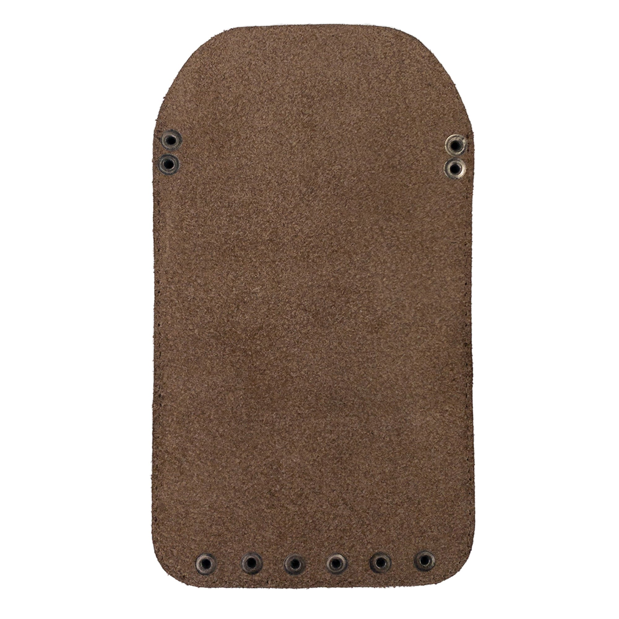 Back view of the Back Pocket Quiver by Valhalla Gear, highlighting the soft texture of the Full Grain Leather and the classic design. This Archer Accessory is perfect for those seeking a stylish yet functional way to carry arrows, showcasing artisan craftsmanship with Fire Branded details and made in La Antigua Guatemala.