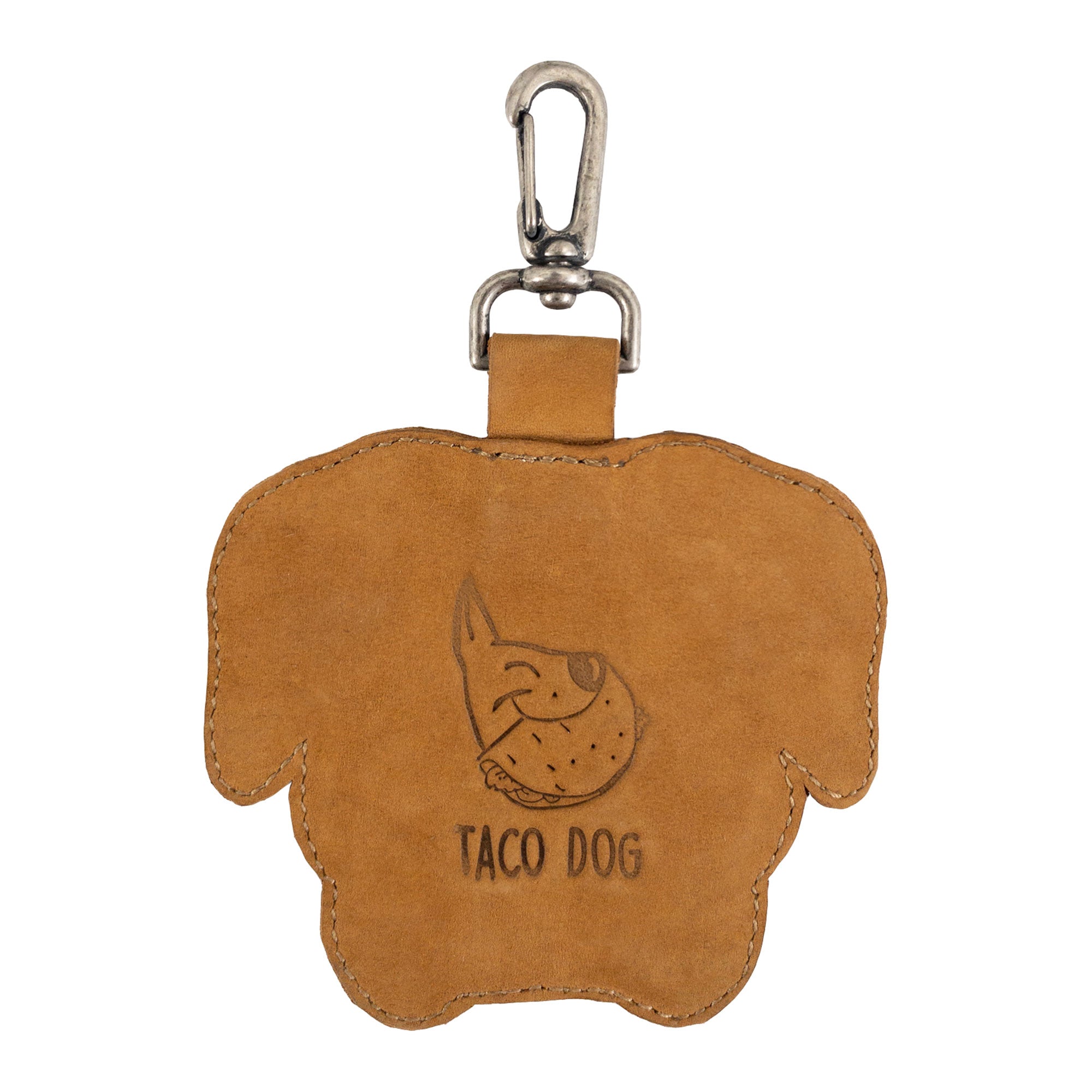 Boxer Face Charm by TACO DOG in a minimalist style with a playful design, made from durable Full Grain Leather. This artisan charm embodies small batch production with hand cut and hand sewn details, proudly crafted in La Antigua Guatemala & Oaxaca Mexico.