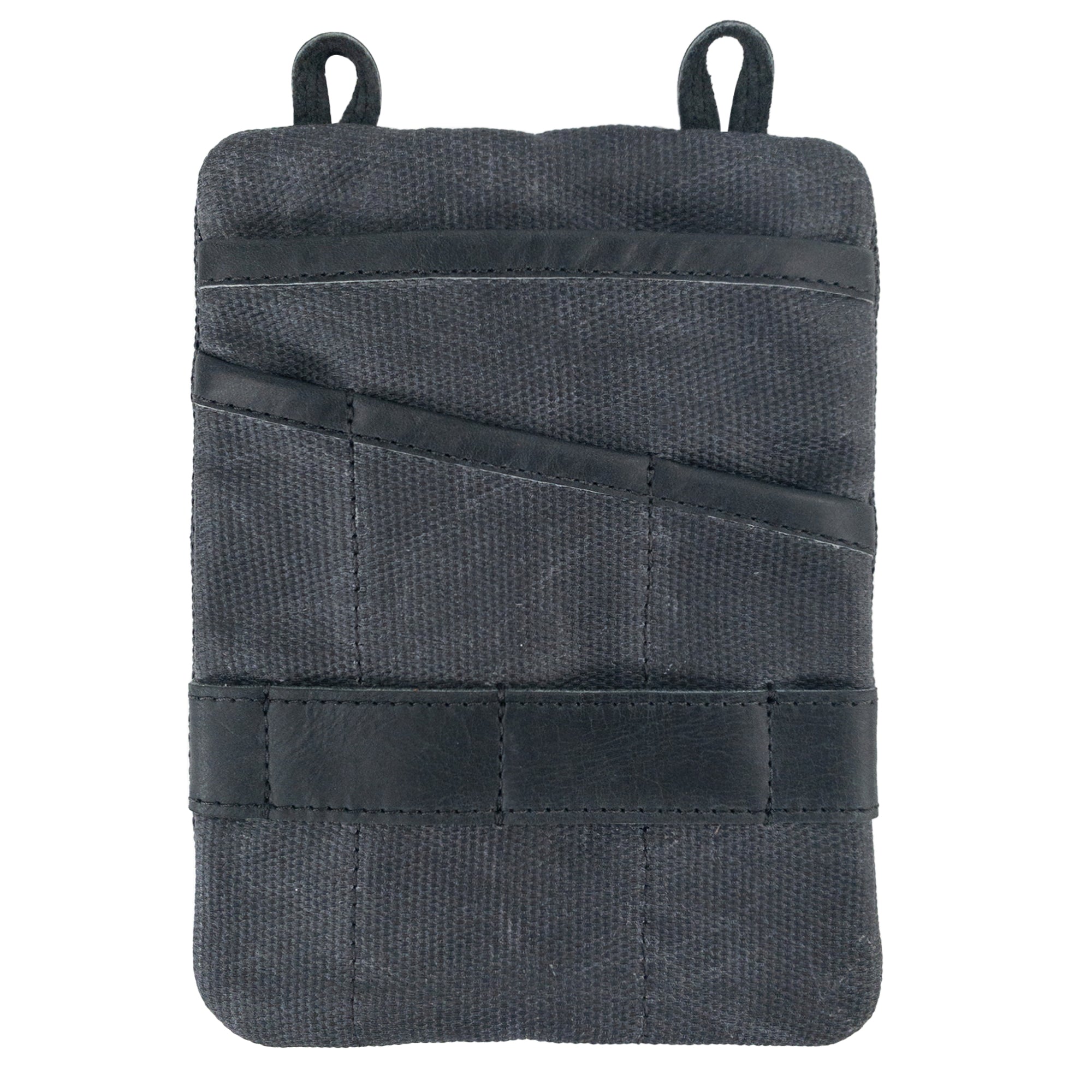 Multi-tool Pocket Pouch - XL by Hide & Drink filled with essential tools, emphasizing its utility for both indoor and outdoor activities. Multi-Tool Pocket Pouch XL, Compact Multipurpose EDC Zippered Bag, Knife Holster, Handmade Slim Organizer, Waxed Canvas, StockyardX, Small Batch Production, Artisan, Handmade in La Antigua Guatemala & Oaxaca Mexico.