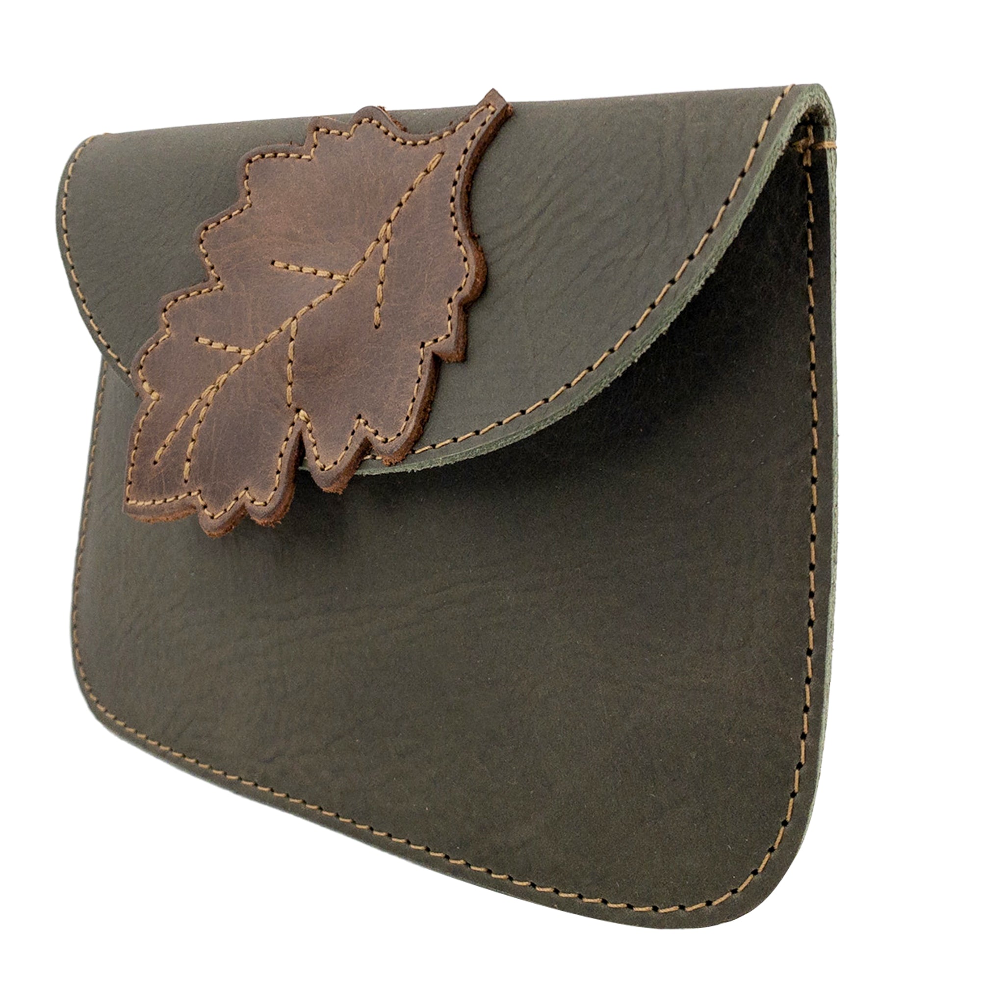 Card Wallet Leaves Design - Stockyard X 'The Leather Store'