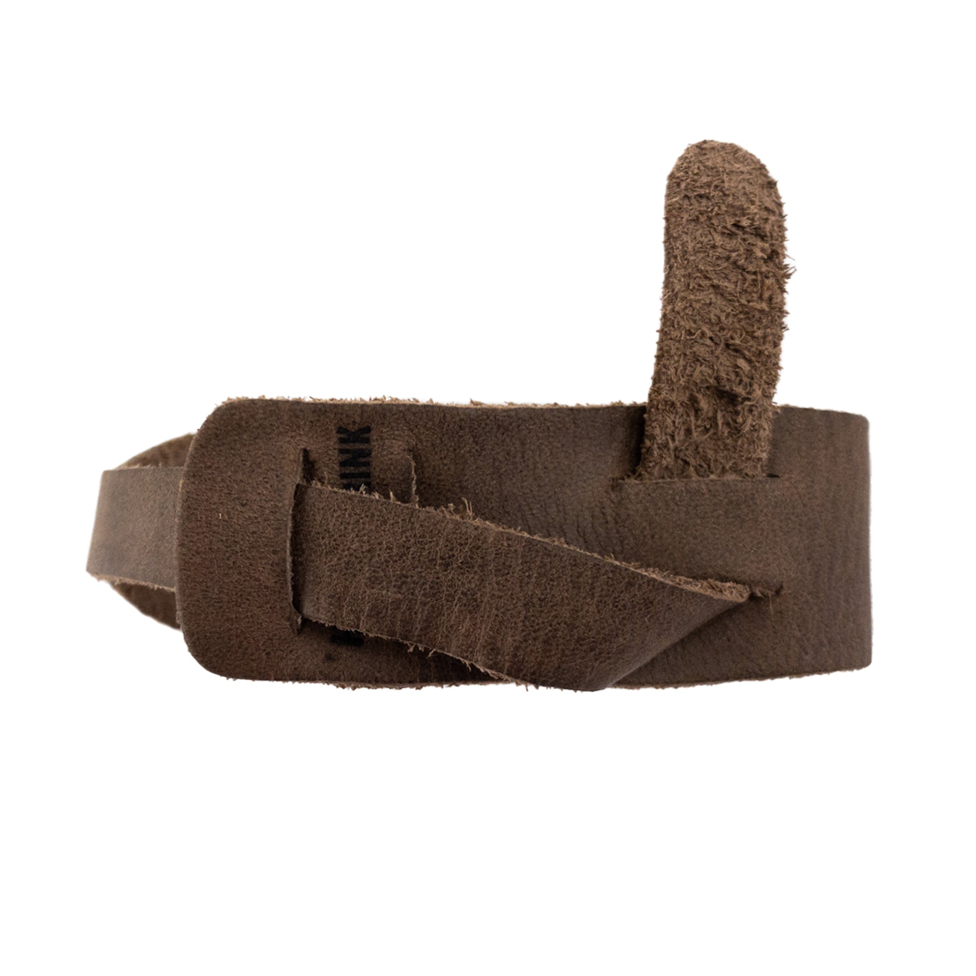 Back view of the Hide & Drink Minimalist Wristband, highlighting the beautiful full grain leather and simplistic design. This stylish cuff offers an adjustable strap for comfort, handmade by artisans in La Antigua Guatemala through skilled craftsmanship. A rustic bracelet by StockyardX, emphasizing fire branded detail and artisan quality.