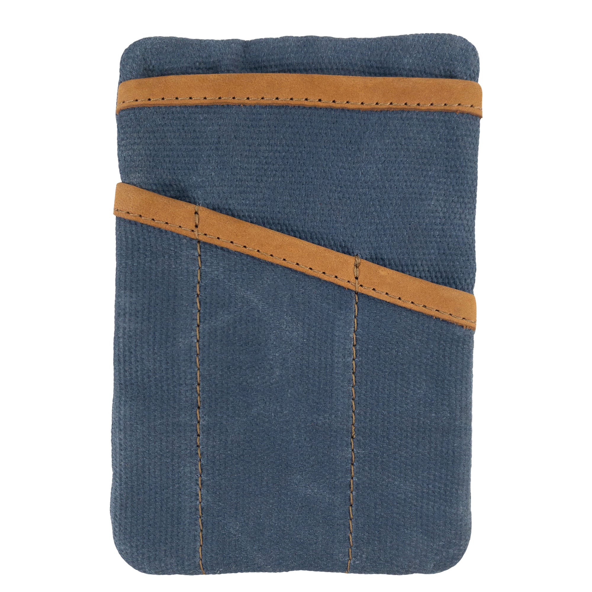 Back view of the grey Multi-tool Pocket Pouch by Hide & Drink, highlighting its craftsmanship and compact design.