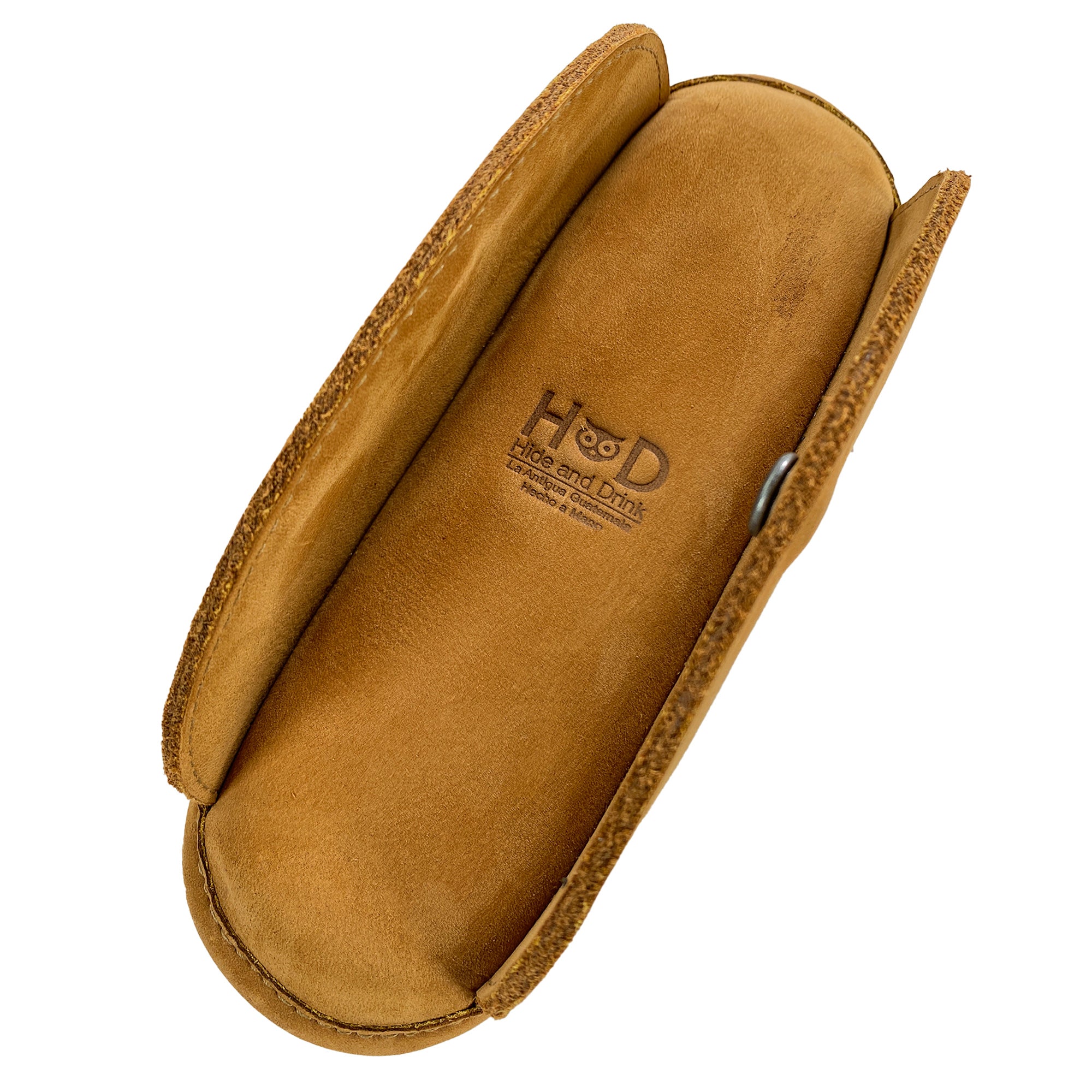 Open view of the Hide & Drink Shoulder Pad Replacement, crafted from soft suede, perfect for Shoulder Pad Replacement for Briefcases & Messenger Bags, Laptop Cases, Satchels. This artisan product showcases hand cut and hand sewn techniques in La Antigua Guatemala & Oaxaca Mexico.