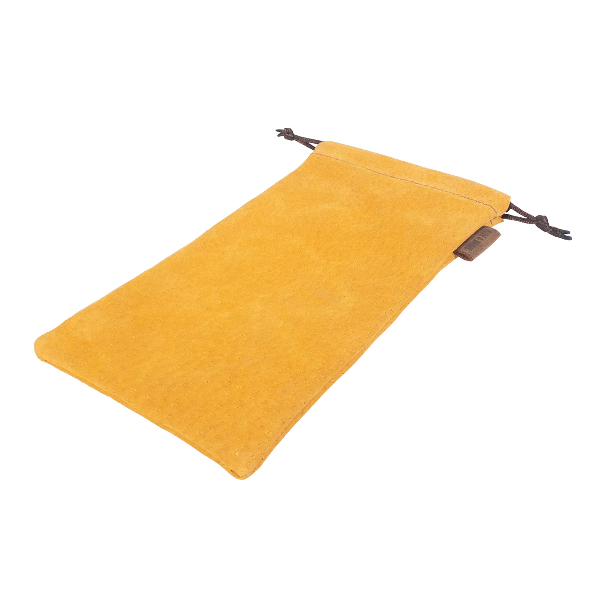 Hide & Drink Drawstring Bag for Pipe, expertly crafted from quality sheepskin leather. This stylish bag is perfect for storage, showcasing artisan skills from Guatemala & Oaxaca.