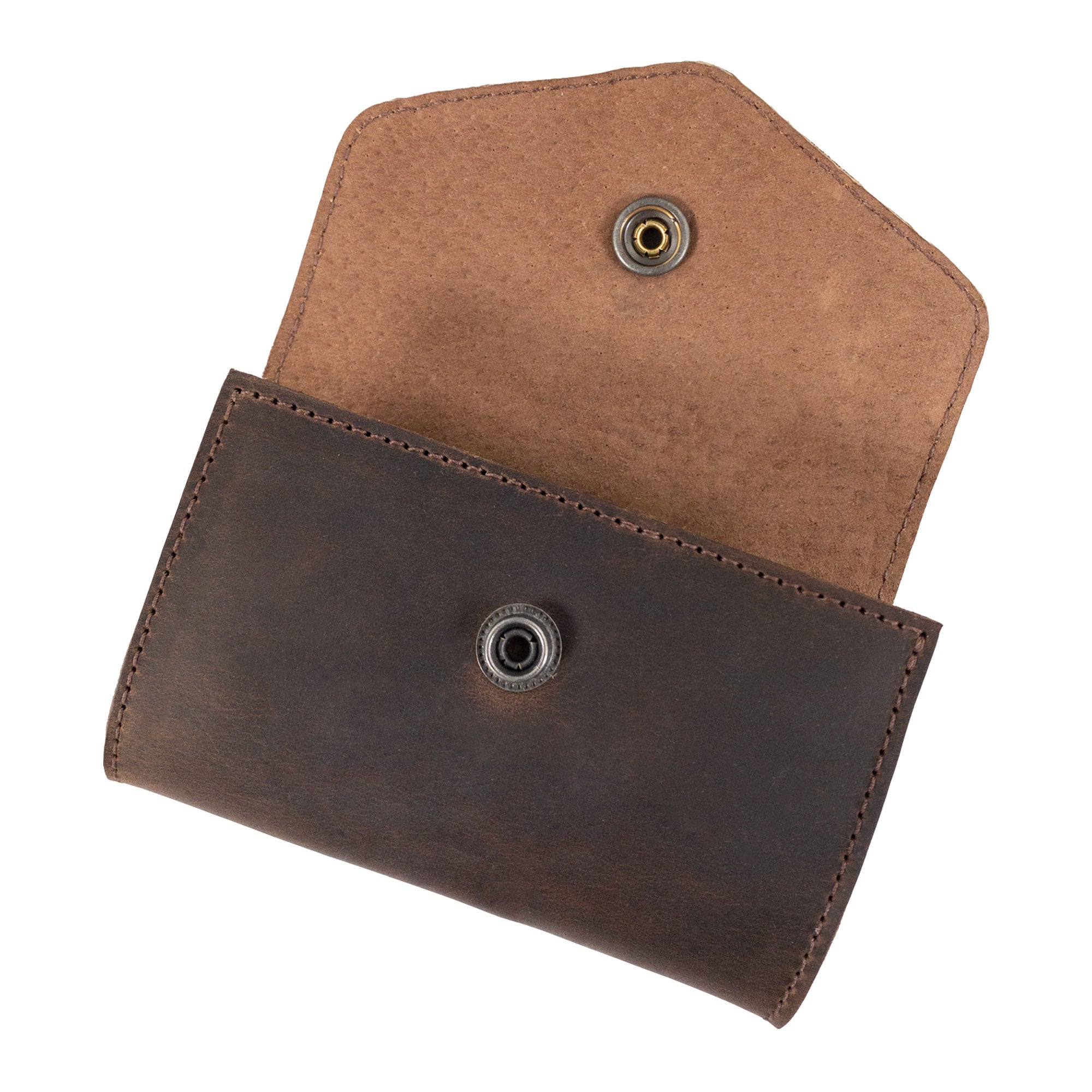Open view of the Nail Clipper Roll Case by The Stockyard Exchange, showcasing its soft interior and impressive craftsmanship. This Nail Clipper Set Case is a rustic roll for toiletries made from Full Grain Leather. Hand sewn by talented artisans in La Antigua Guatemala, this handmade travel accessory exemplifies quality and durability.