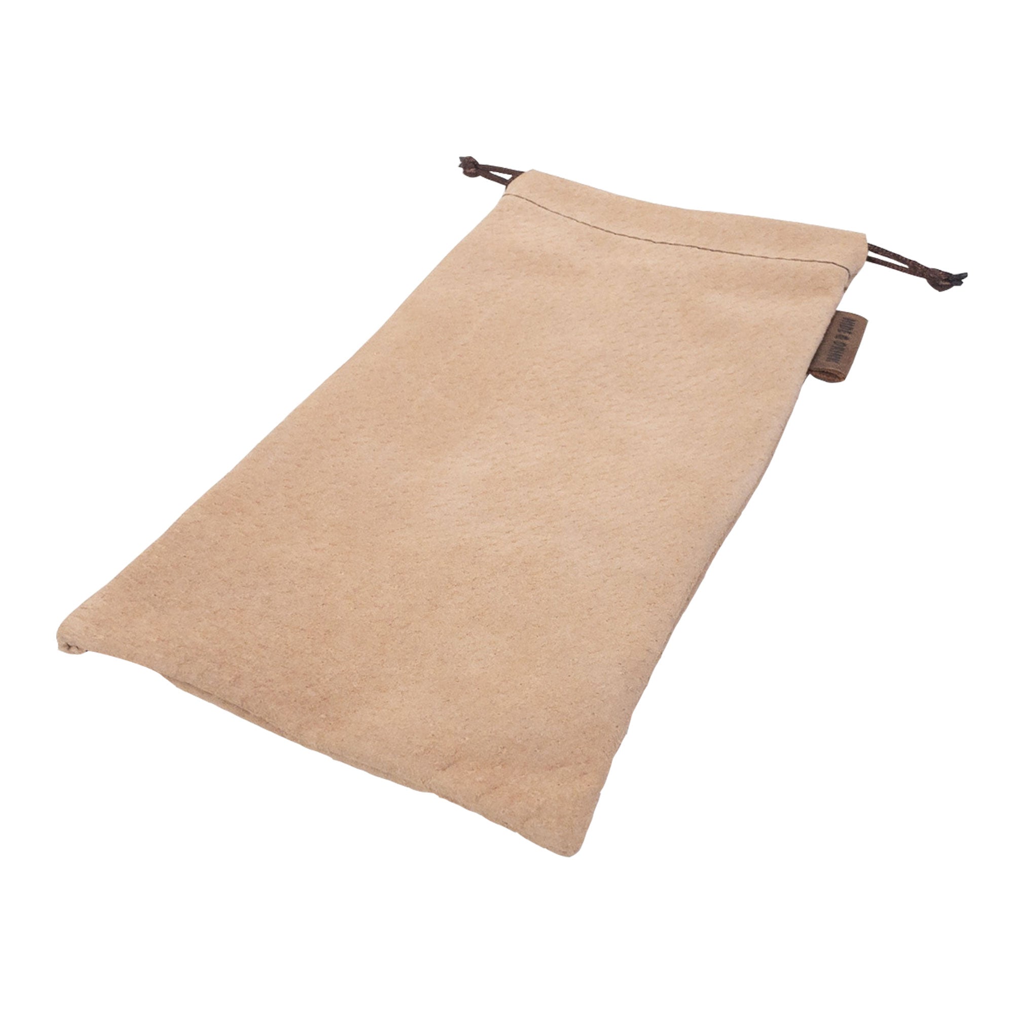 Hide & Drink Drawstring Bag for Pipe, expertly crafted from soft sheepskin leather. This bag serves as a stylish storage option for your tobacco pipe, emphasizing artisan quality from Guatemala & Oaxaca.