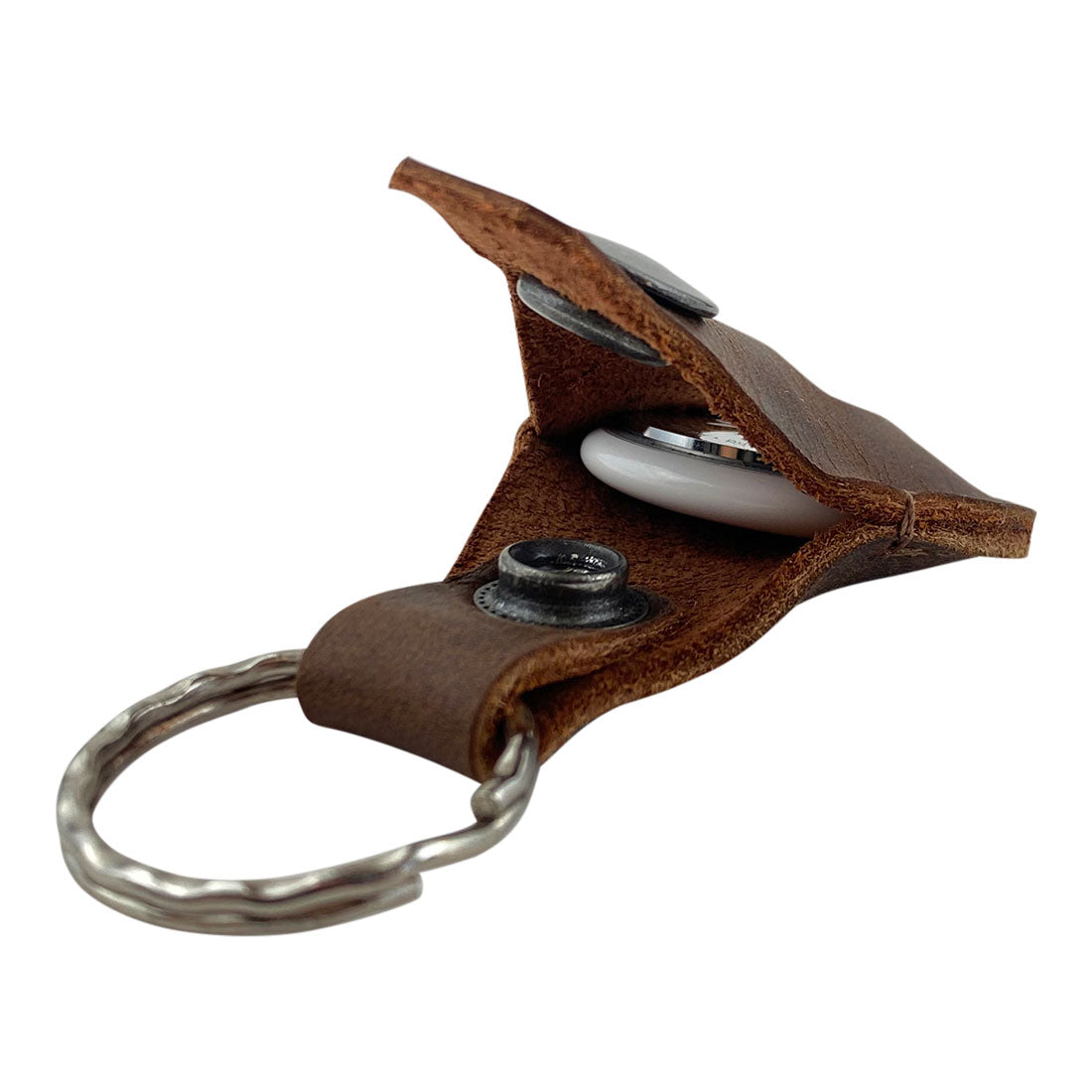 AirTag Rounded Keychain - Stockyard X 'The Leather Store'