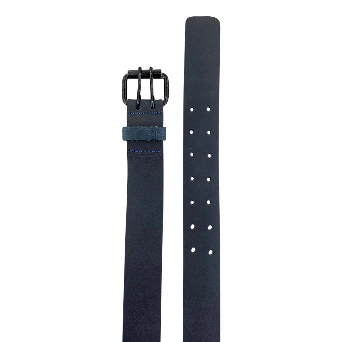 Black Double Prong Buckle Belt - Stockyard X 'The Leather Store'